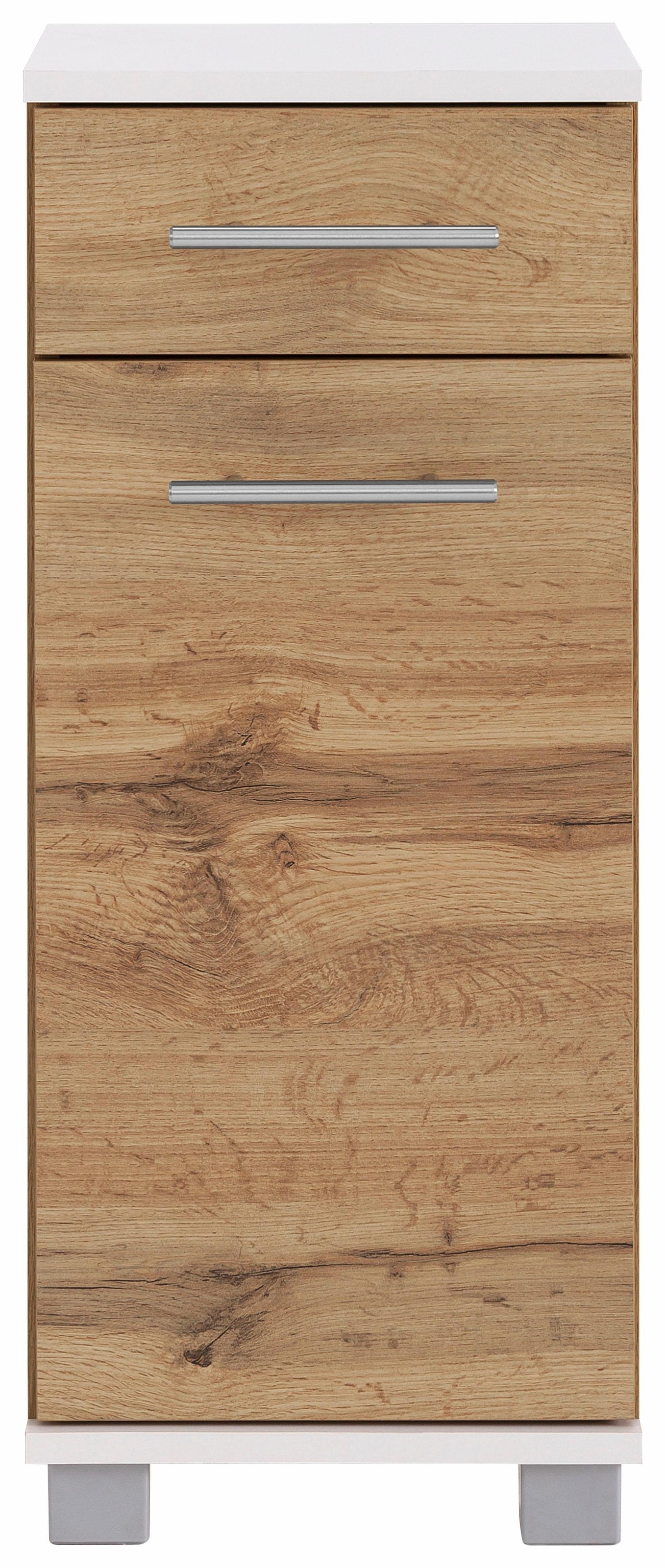 welltime Seitenschrank »Emmi, Breite 30 cm« Wechselbarer Türanschlag, Metallbeschläge