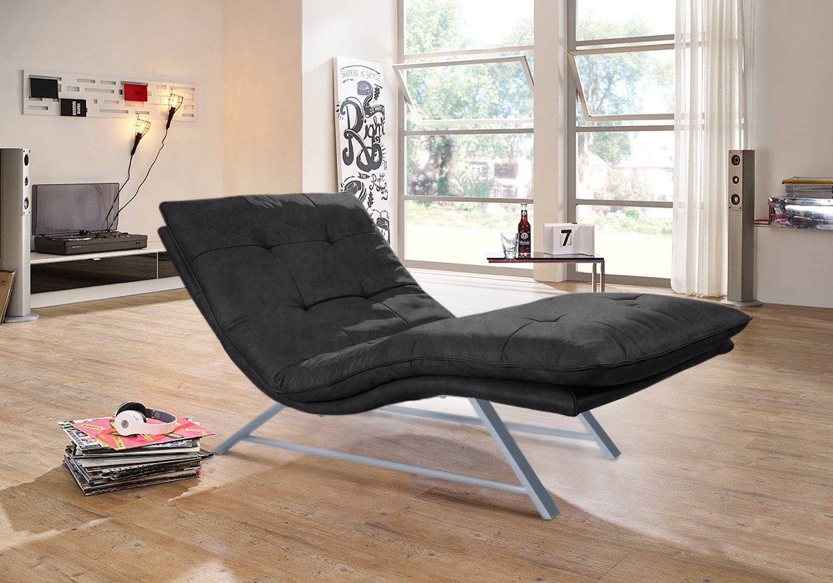 W.SCHILLIG Relaxliege »daily dreams«, in Waffelkissen-Optik, wahlweise mit Motor, Kufengestell, in 2 Breiten