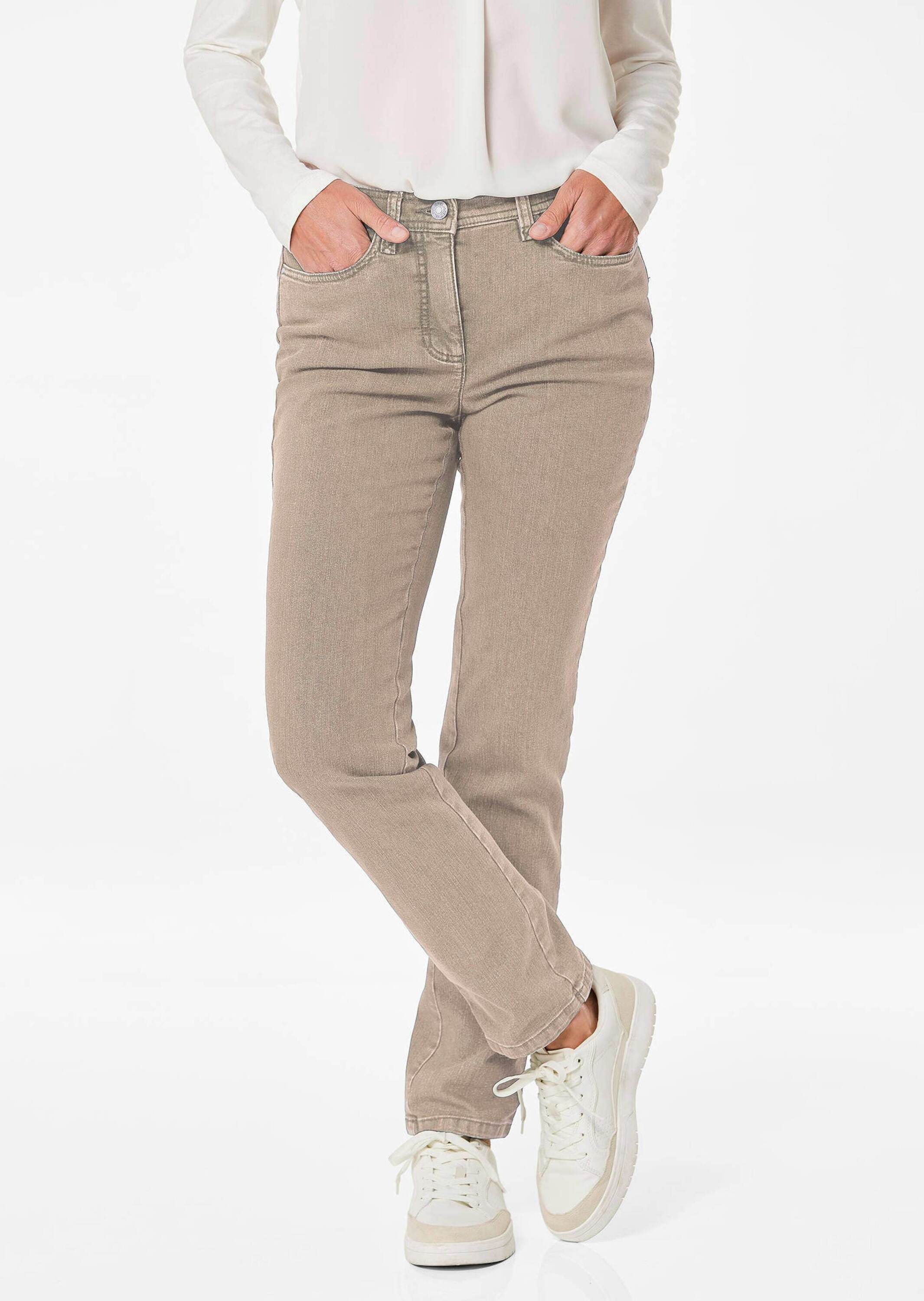 Goldner Carla Regular Fit Jeans Beige Size 27 2