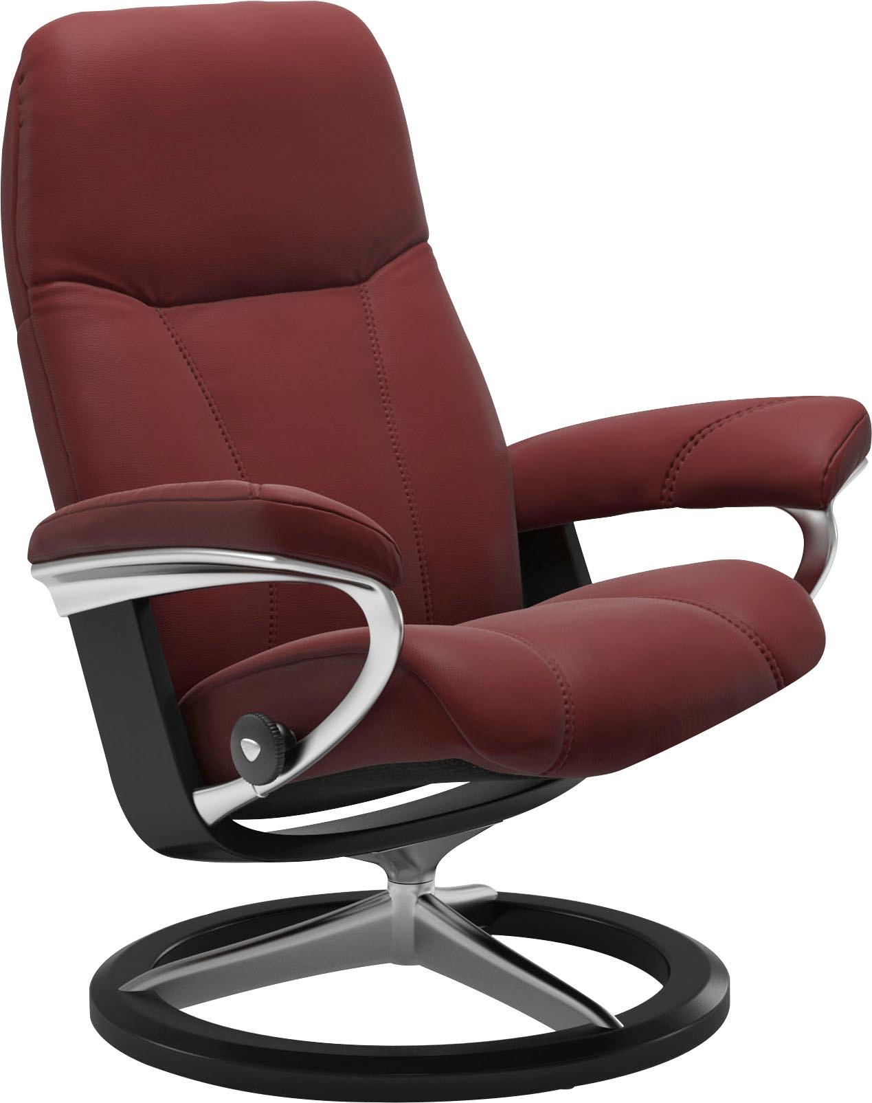 Relaxsessel STRESSLESS "Consul", rot (cherry paloma), B:78cm H:97cm T:70cm, Leder BATICK: BATICK ist ein leicht korrigiertes, durchgefärbtes und genarbtes Möbelleder, bei dem die meisten Unebenheiten und Spuren in der Regel entfernt wurden.;Leder PALOMA:  3