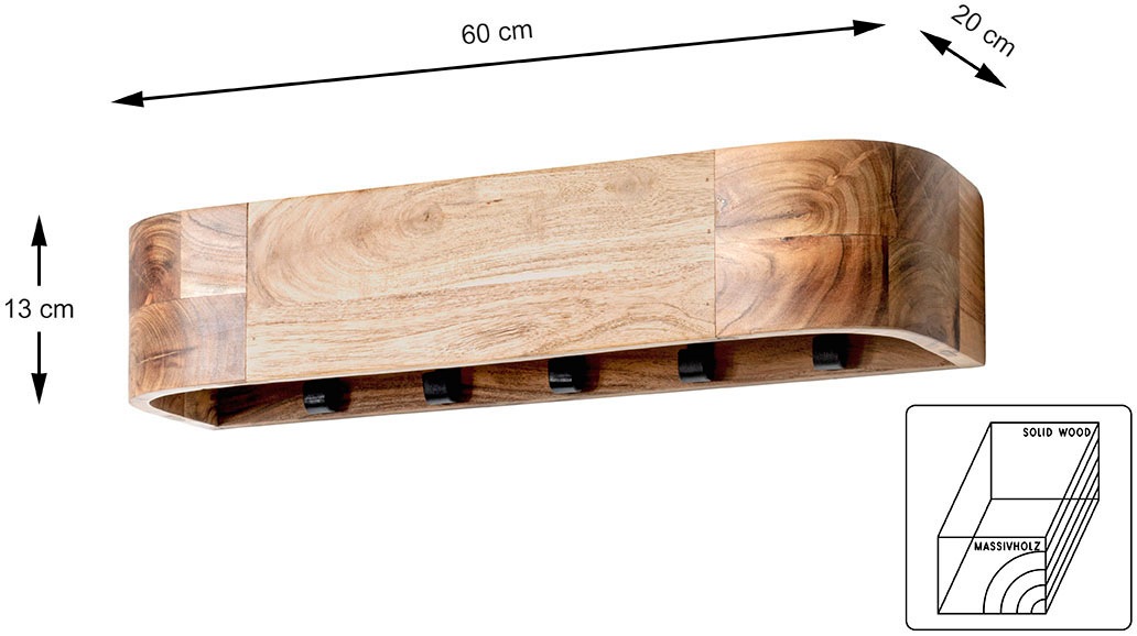 HAKU Garderobenpaneel »Wandgarderobe« 1 Stk. tlg.
