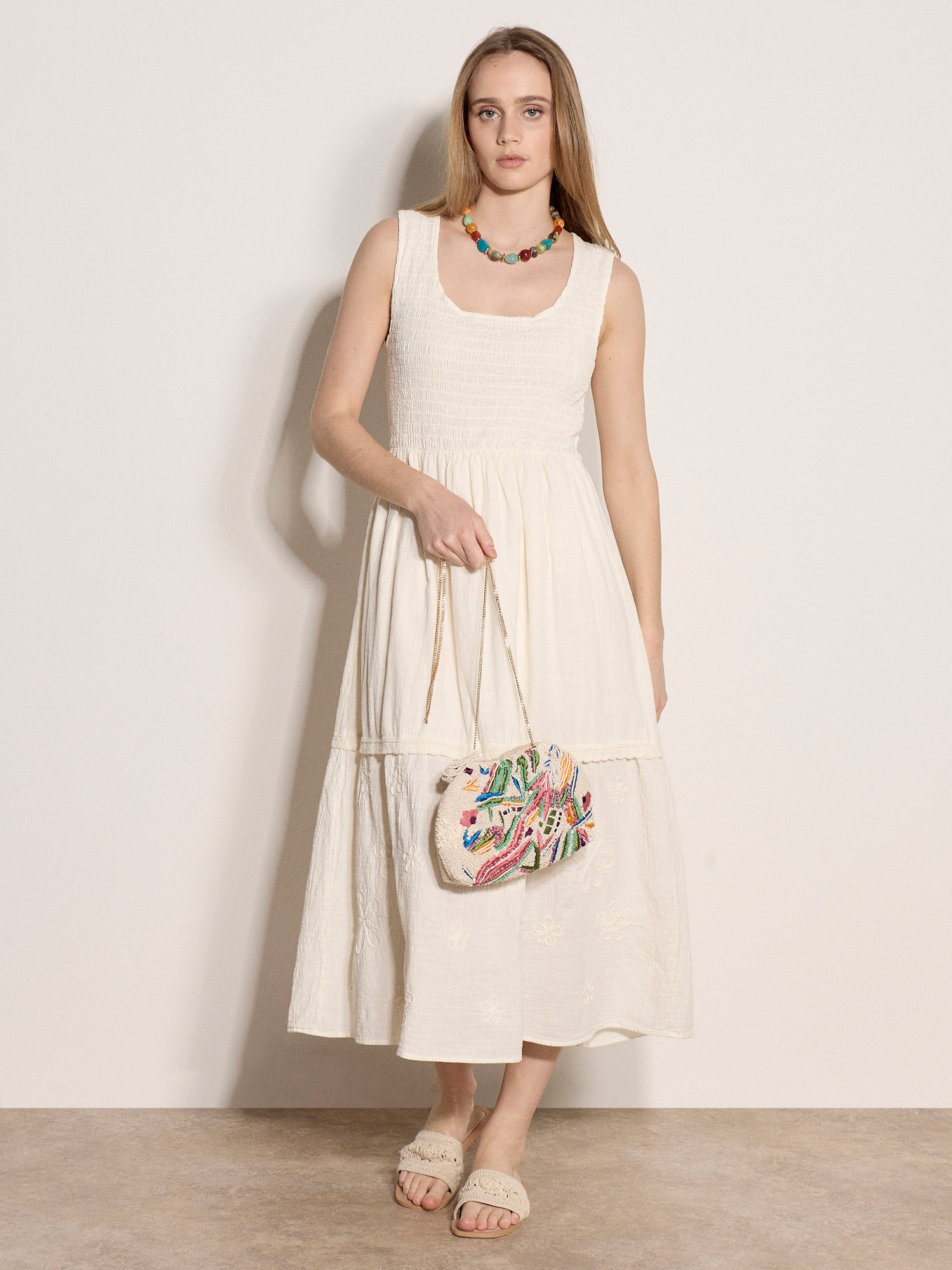 Apricot Maxikleid "Midikleid" Einfarbig