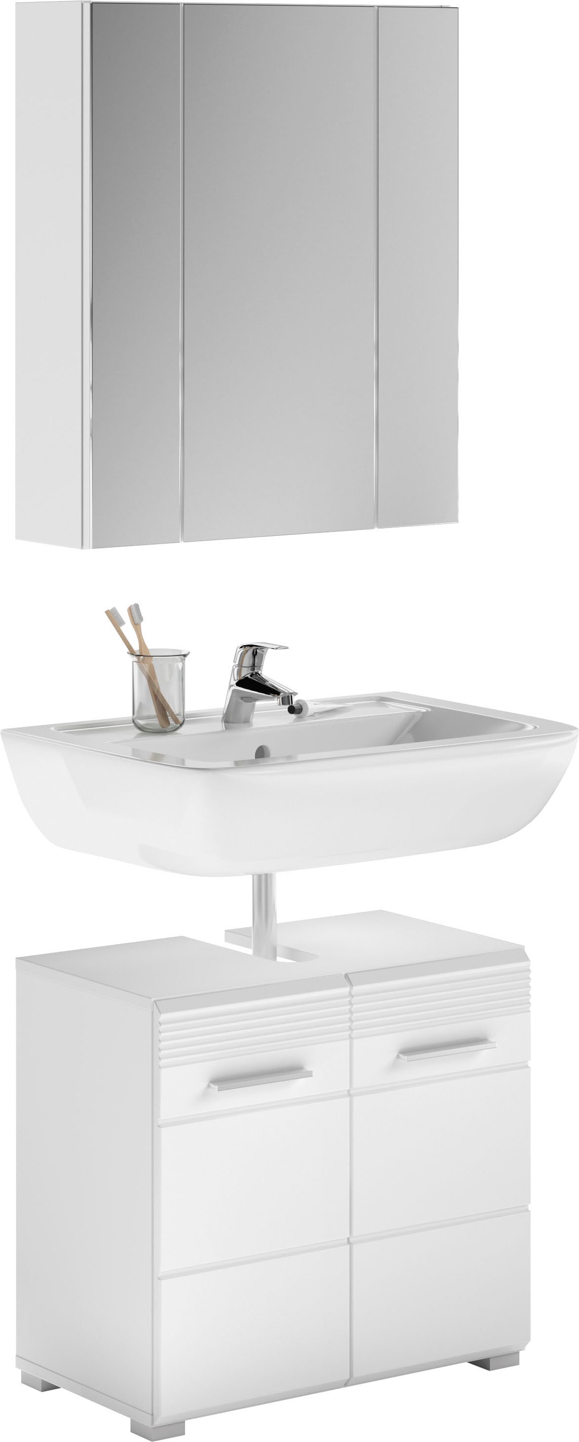 Home affaire Badmöbel-Set "Malmö, 2 teilig, bestehend aus: Waschbeckenunter günstig online kaufen
