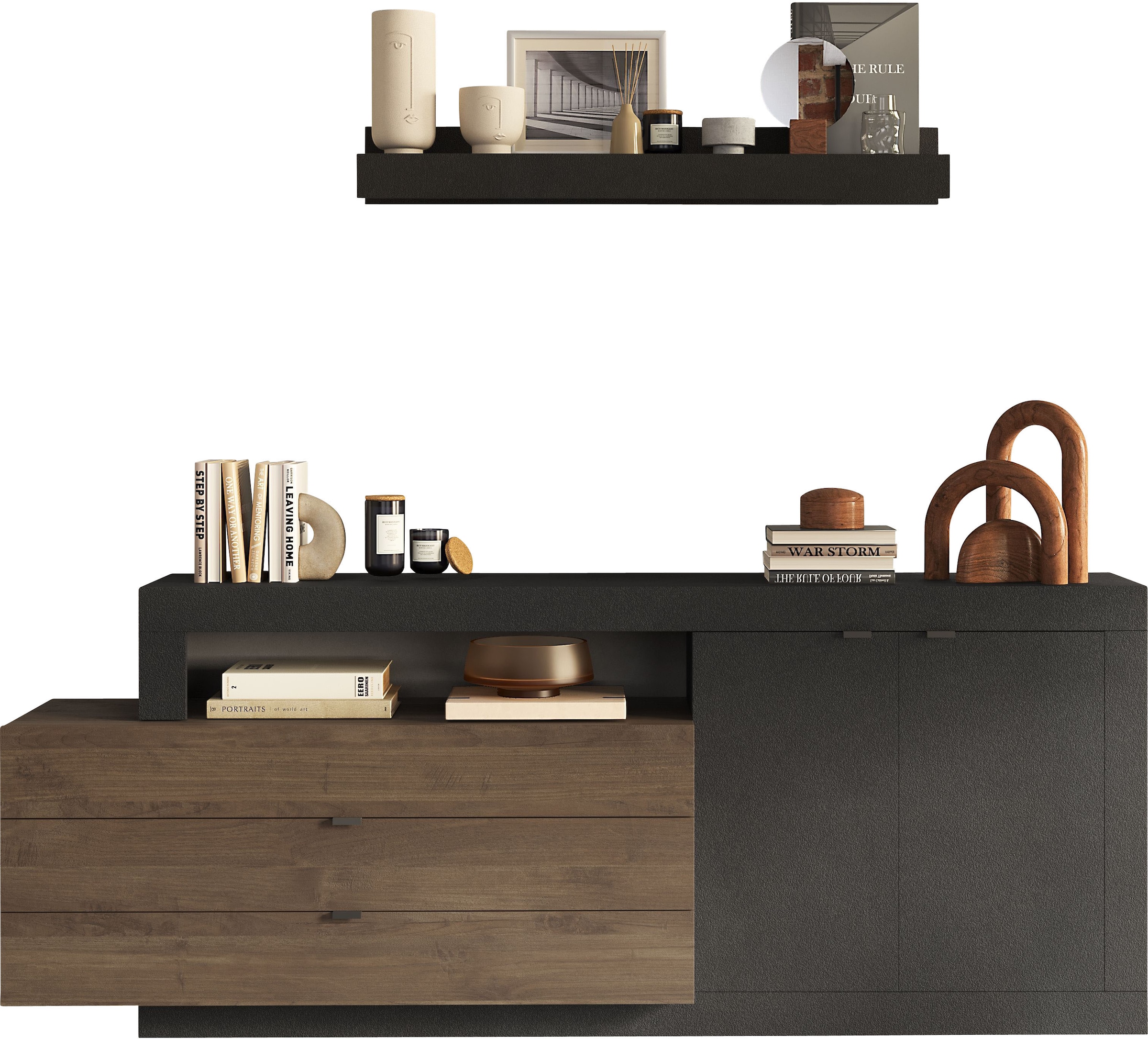 INOSIGN Sideboard »Freedom«, Breite 199 cm mit 2 Türen und 3 Schubkästen (in verschiedenen Farben)