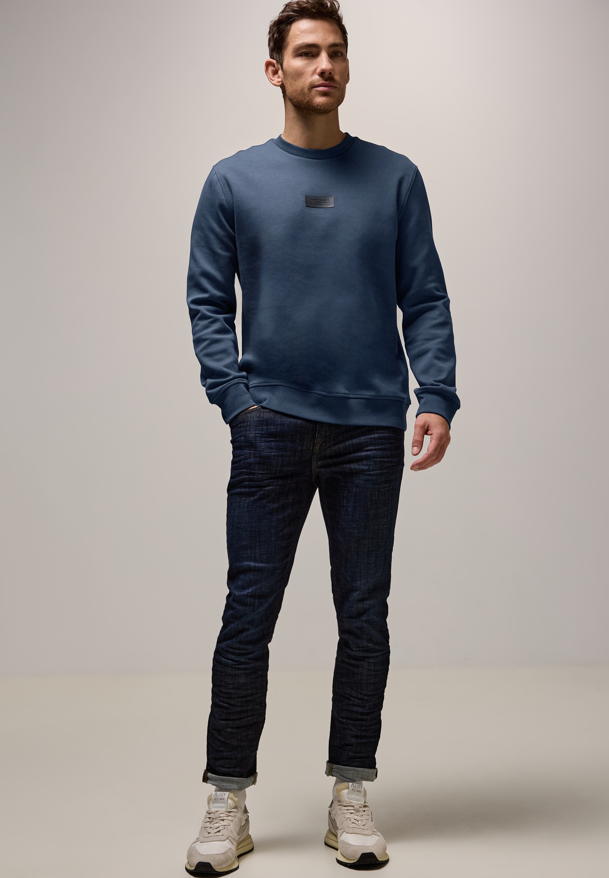 STREET ONE MEN Sweatshirt, mit Rundhalsausschnitt