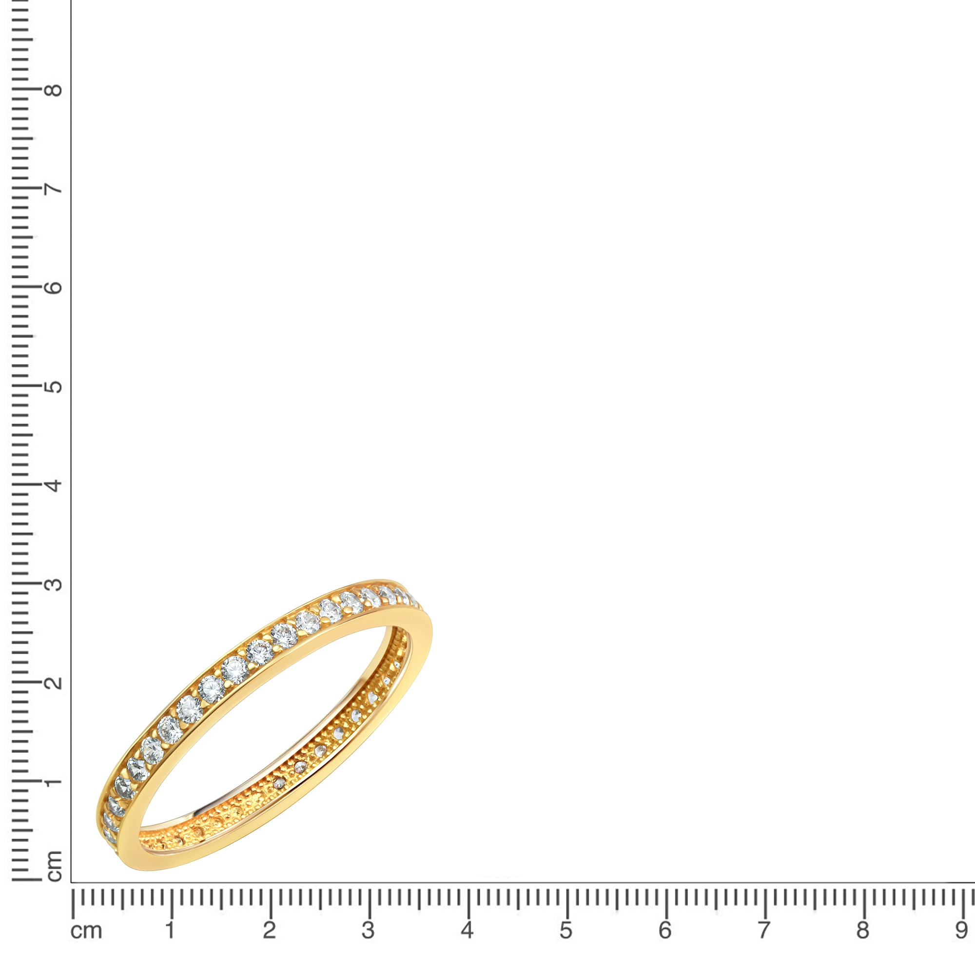 Fascination by Ellen K. Fingerring »375 Gold Zirkonia weiß Memoirering«