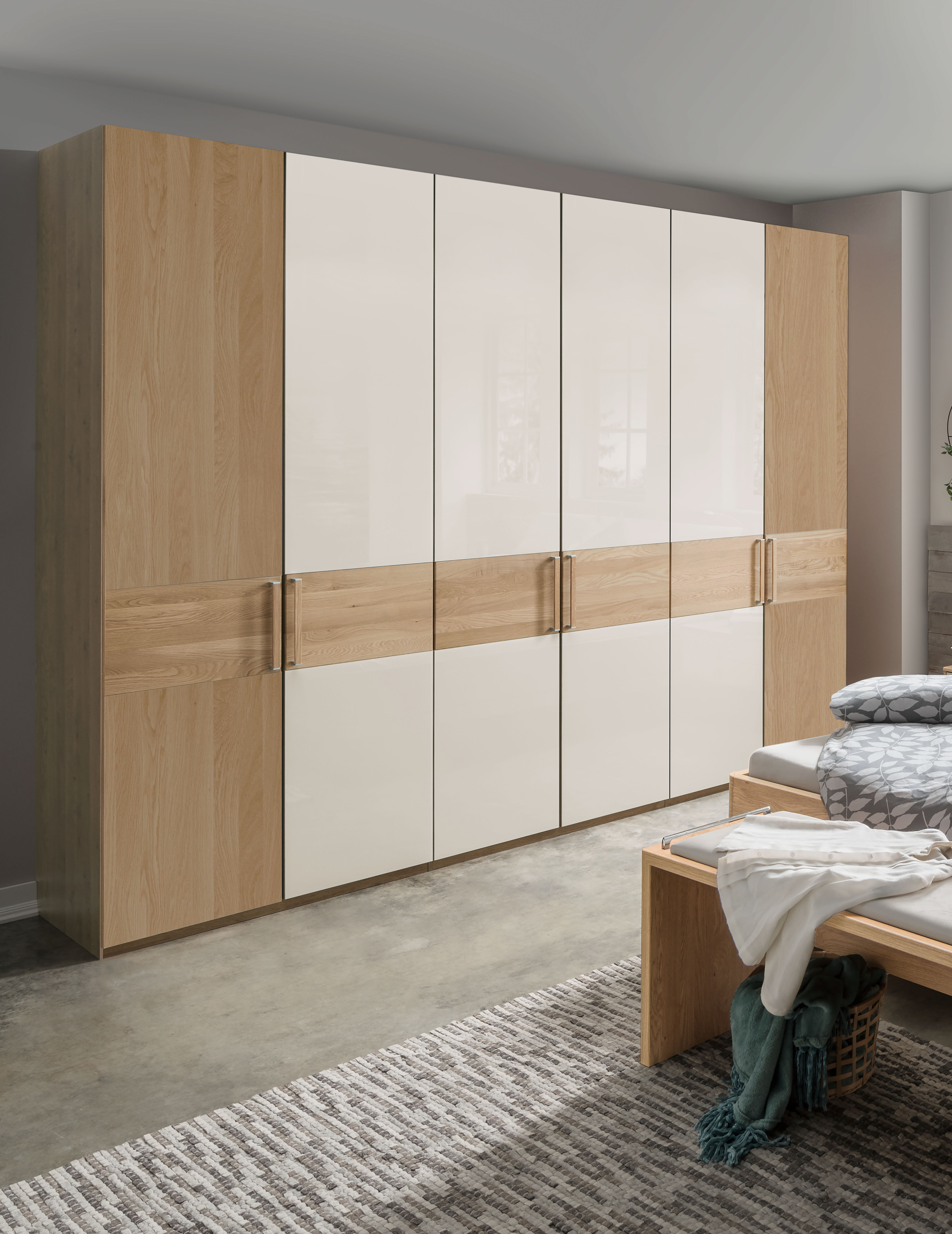 WIEMANN Kleiderschrank "Kiruna" mit Champagnerglas