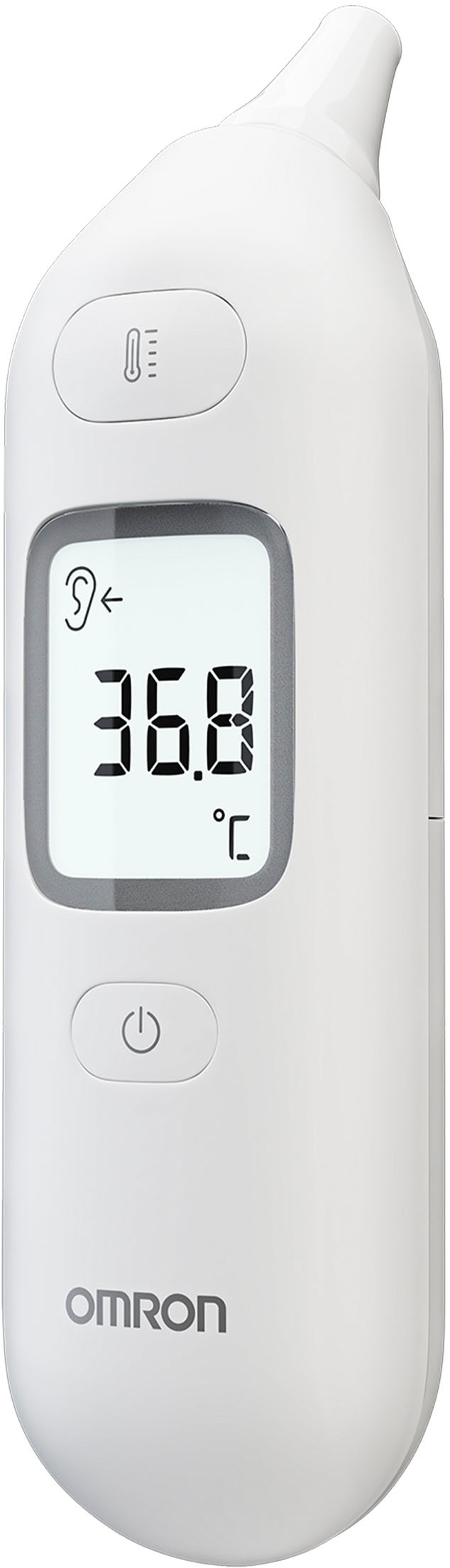 OMRON Ohr-Fieberthermometer "Gentle Temp 533"weiß, Kunststoff, B:4cm H:14cm T:4cm, Temperaturmessgeräte, Schnelle, präzise 1-Sekunden-Messung, keine