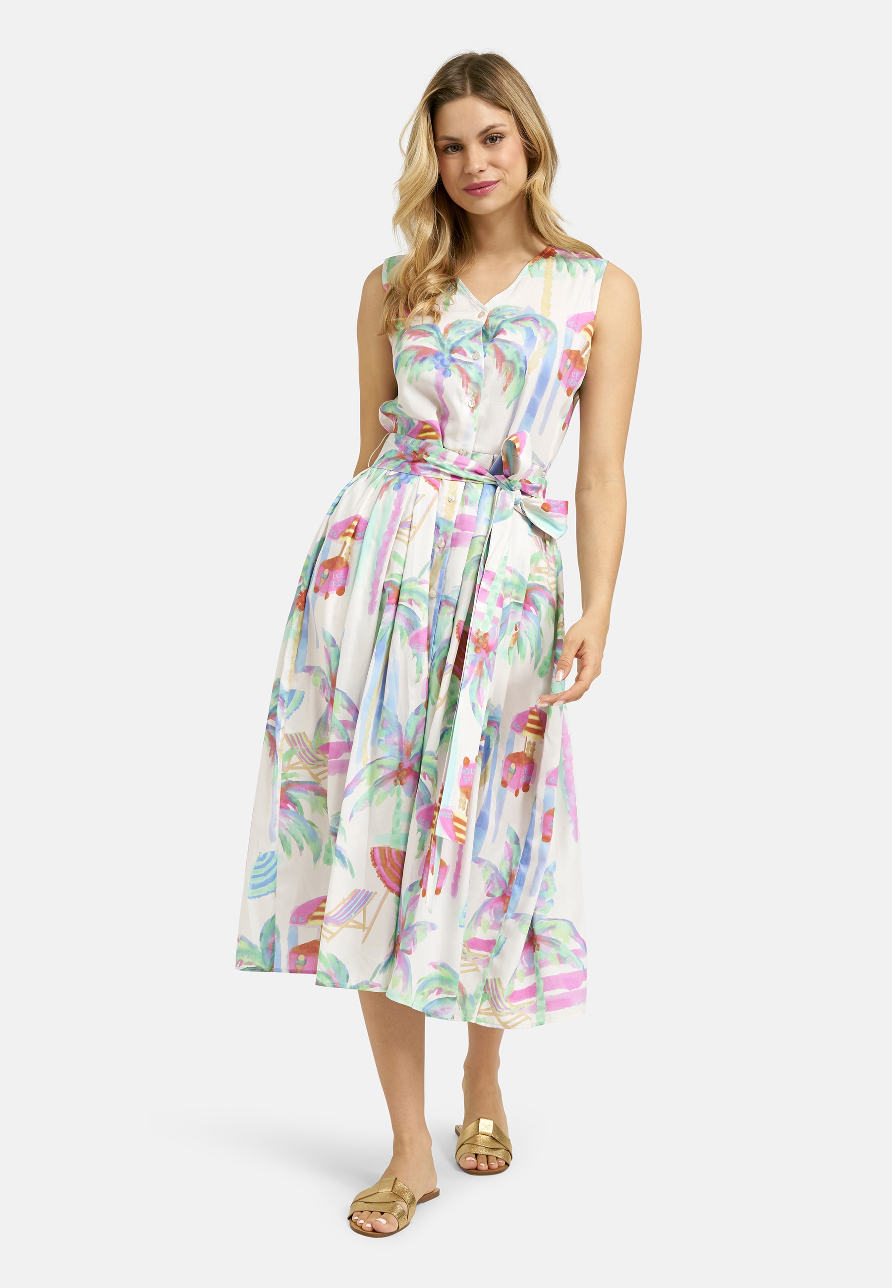 Milano Italy Sommerkleid Eingrifftaschen mit Taschen