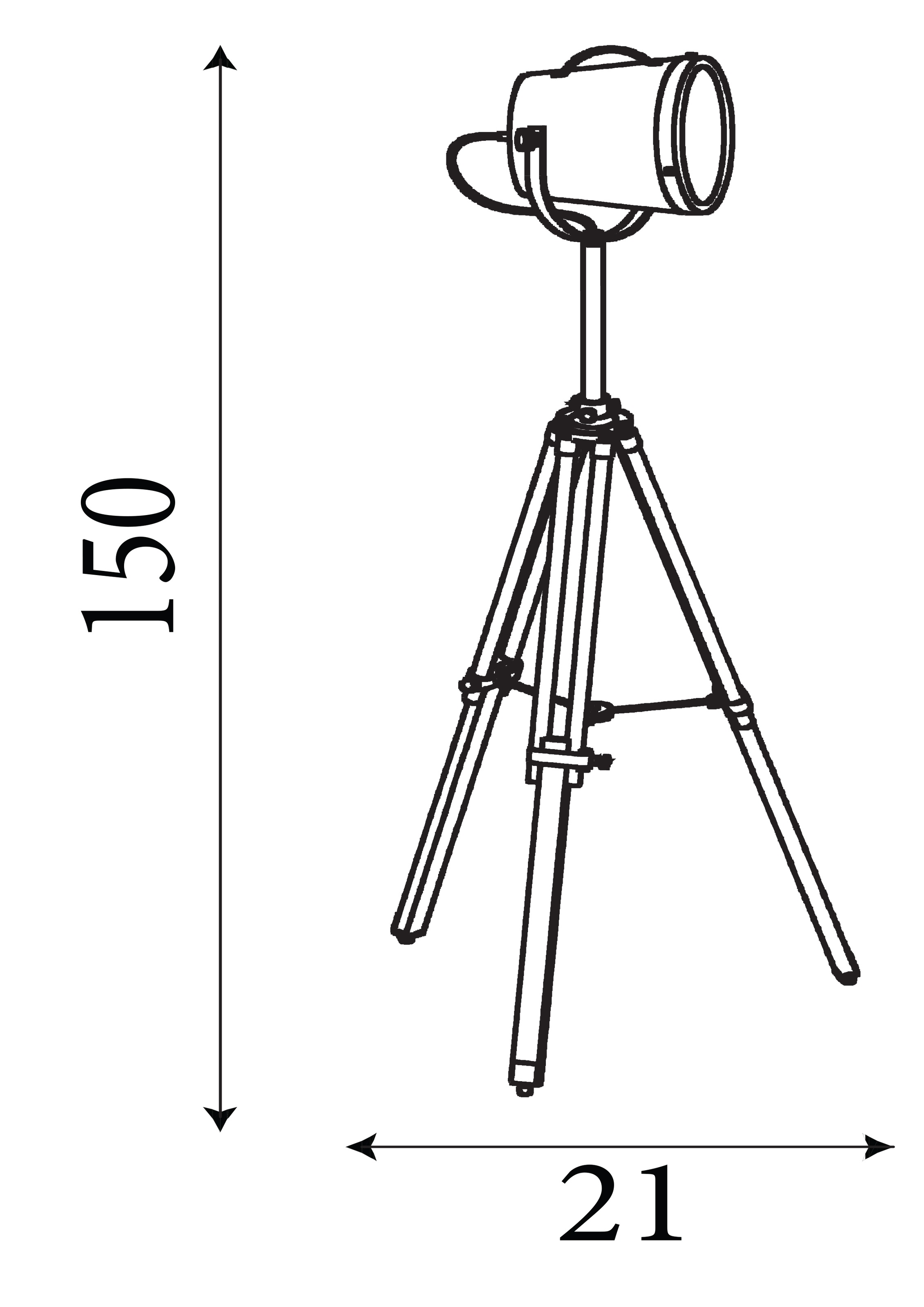 Searchlight Stehlampe »Studio-Stehlampe - Chrommetall & Schwarzes Holz« E27 1 Stk.