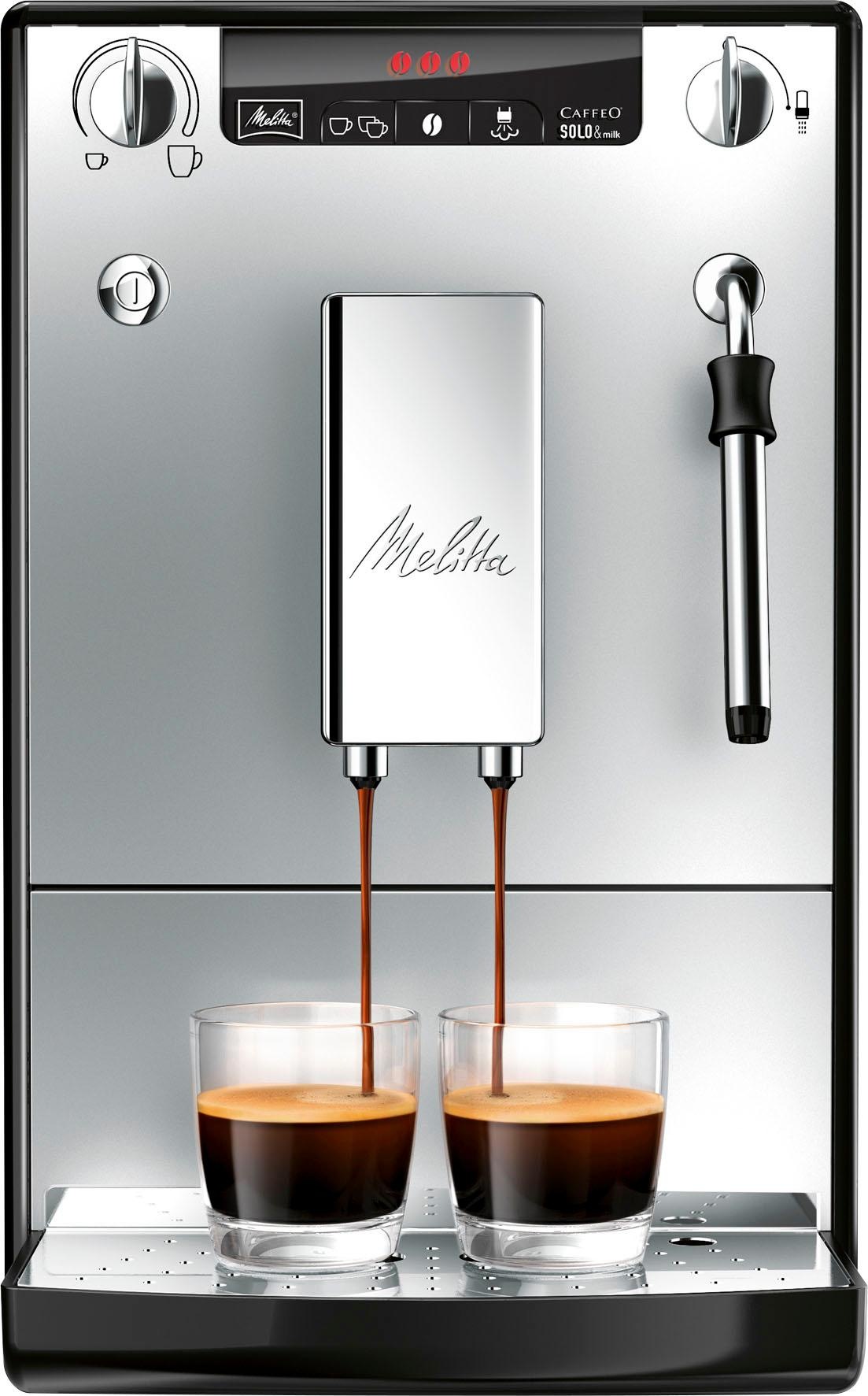 Melitta Kaffeevollautomat "Solo & Milk E953-202, silber/schwarz" Café crème günstig online kaufen