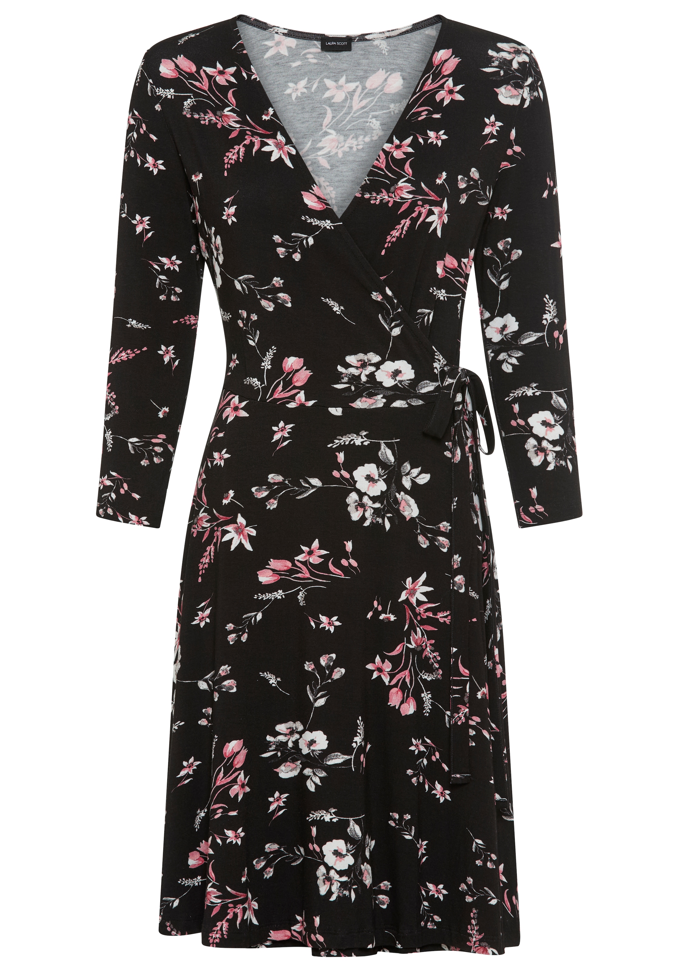 Laura Scott Sommerkleid, figurbetonter Schnitt, geblümtes Design, aus Single Jersey