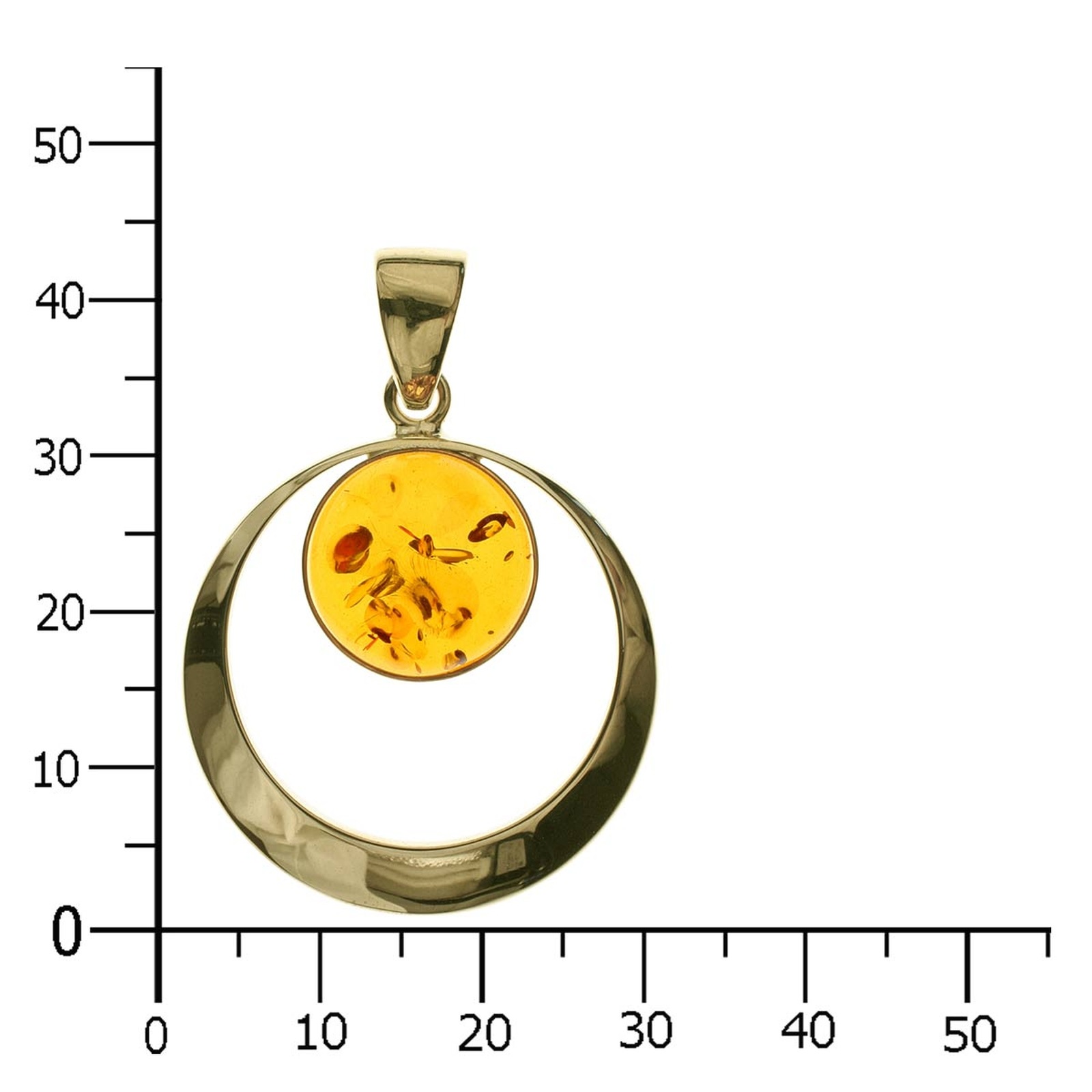Kettenanhänger OSTSEE-SCHMUCK "Ostsee-Schmuck Anhänger Lenka Anhänger Lenka", gelb, Schmuckanhänger, Damen, 44 x 30mm, Gelbgold 333, 7,5 g, Kettenanhänger 5