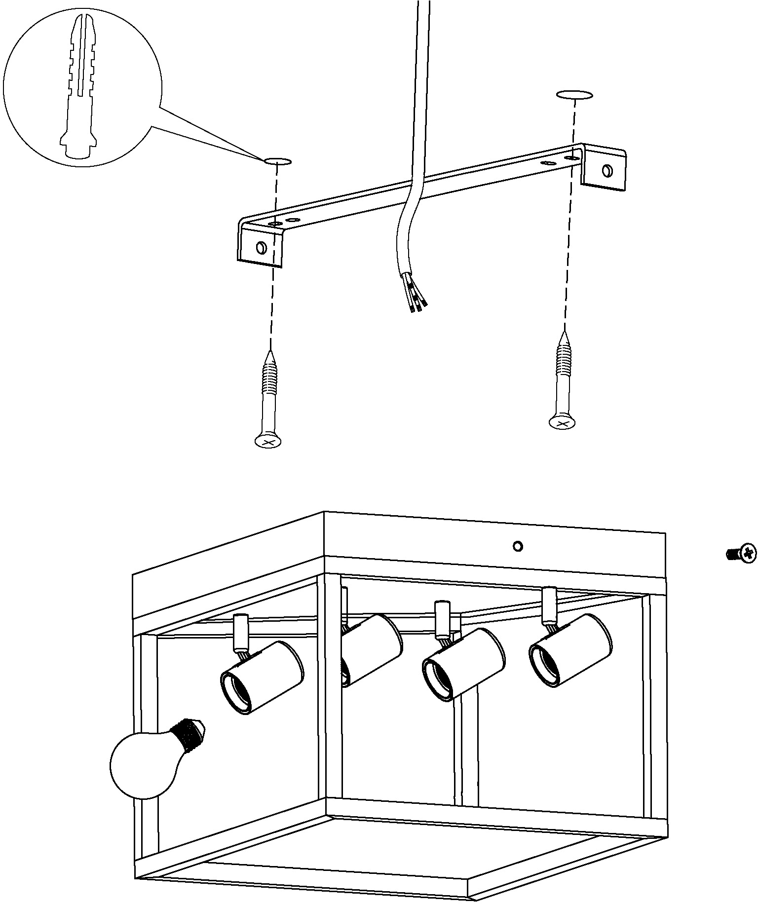 EGLO Deckenleuchte »SILENTINA«, 4 flammig-flammig, Deckenlampe