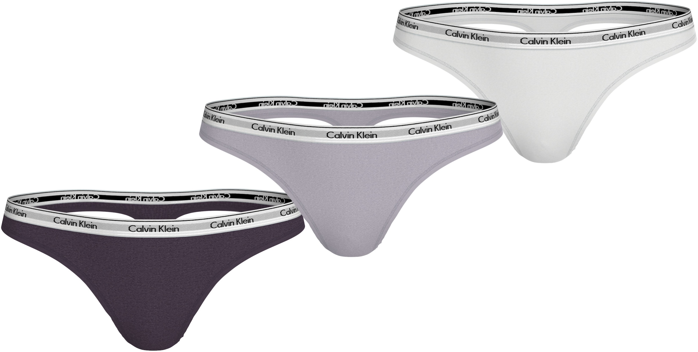 Calvin Klein Underwear Tanga "3 PACK THONG (LOW-RISE)", (Packung, 3 St., 3er-Pack), mit Logobund