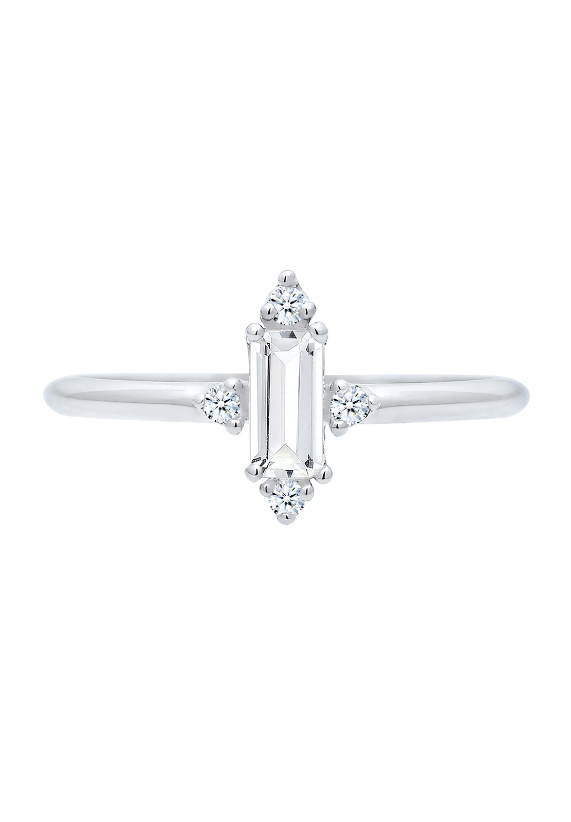 Elli DIAMONDS Verlobungsring »Verlobung Edel Topas Diamant (0.06 ct.) 925 Silber«