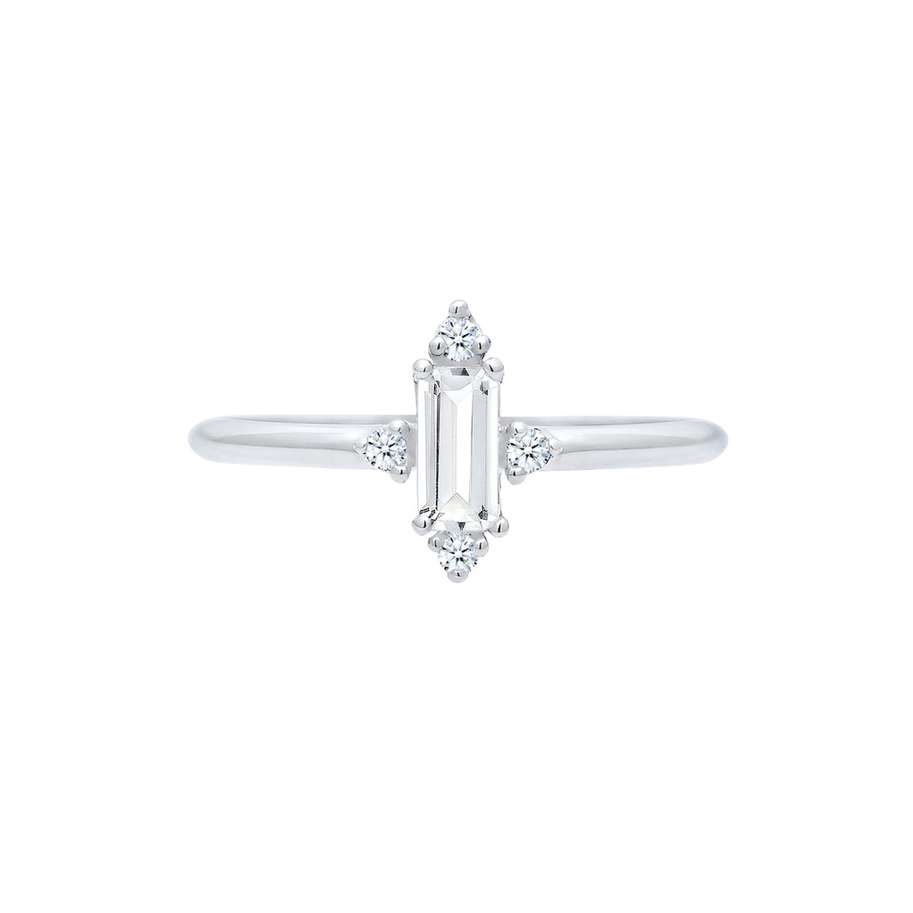 Elli DIAMONDS Verlobungsring »Verlobung Edel Topas Diamant (0.06 ct.) 925 Silber«