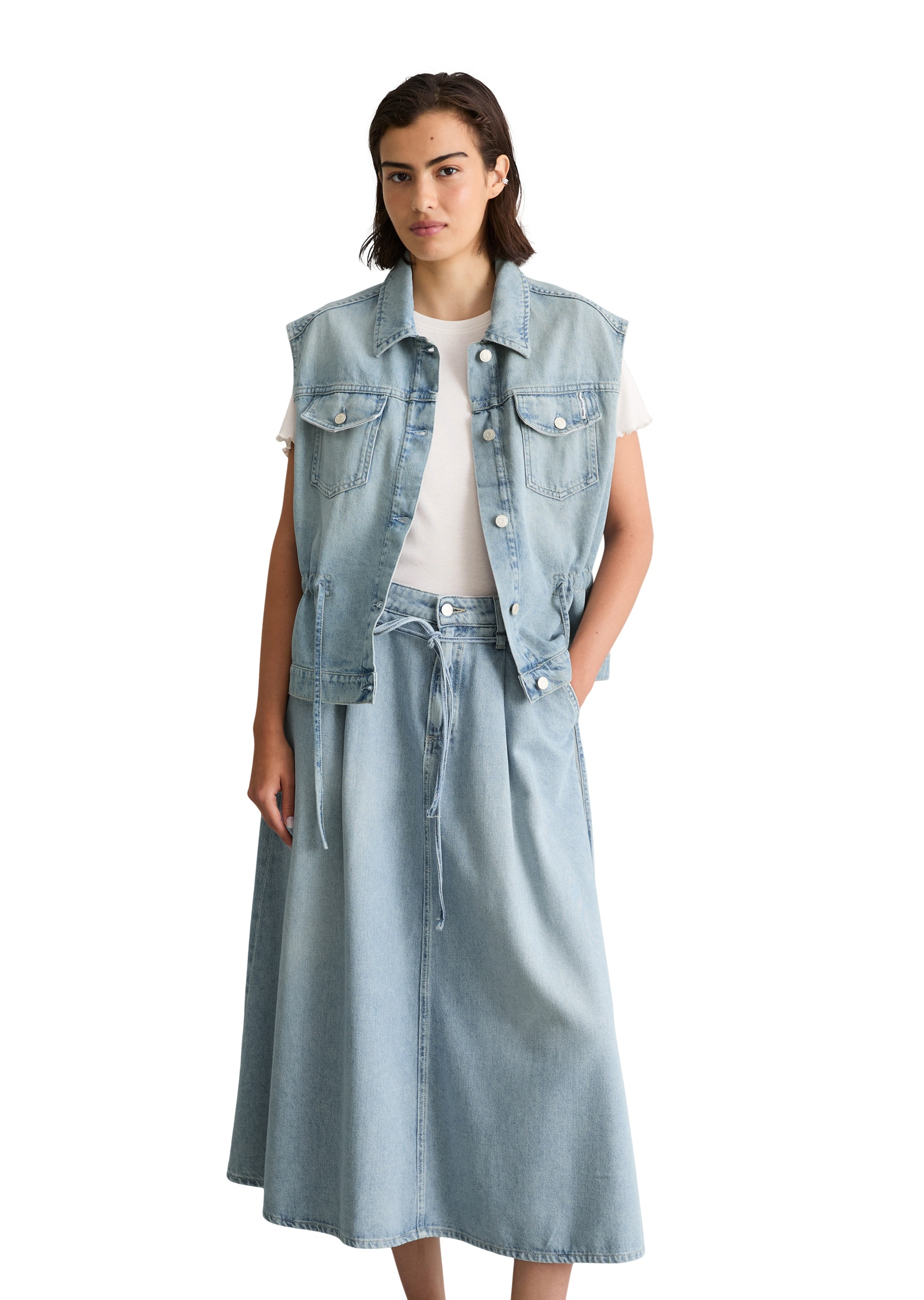Marc OPolo DENIM Jeansweste "mit Taillen-Tunnelzug"