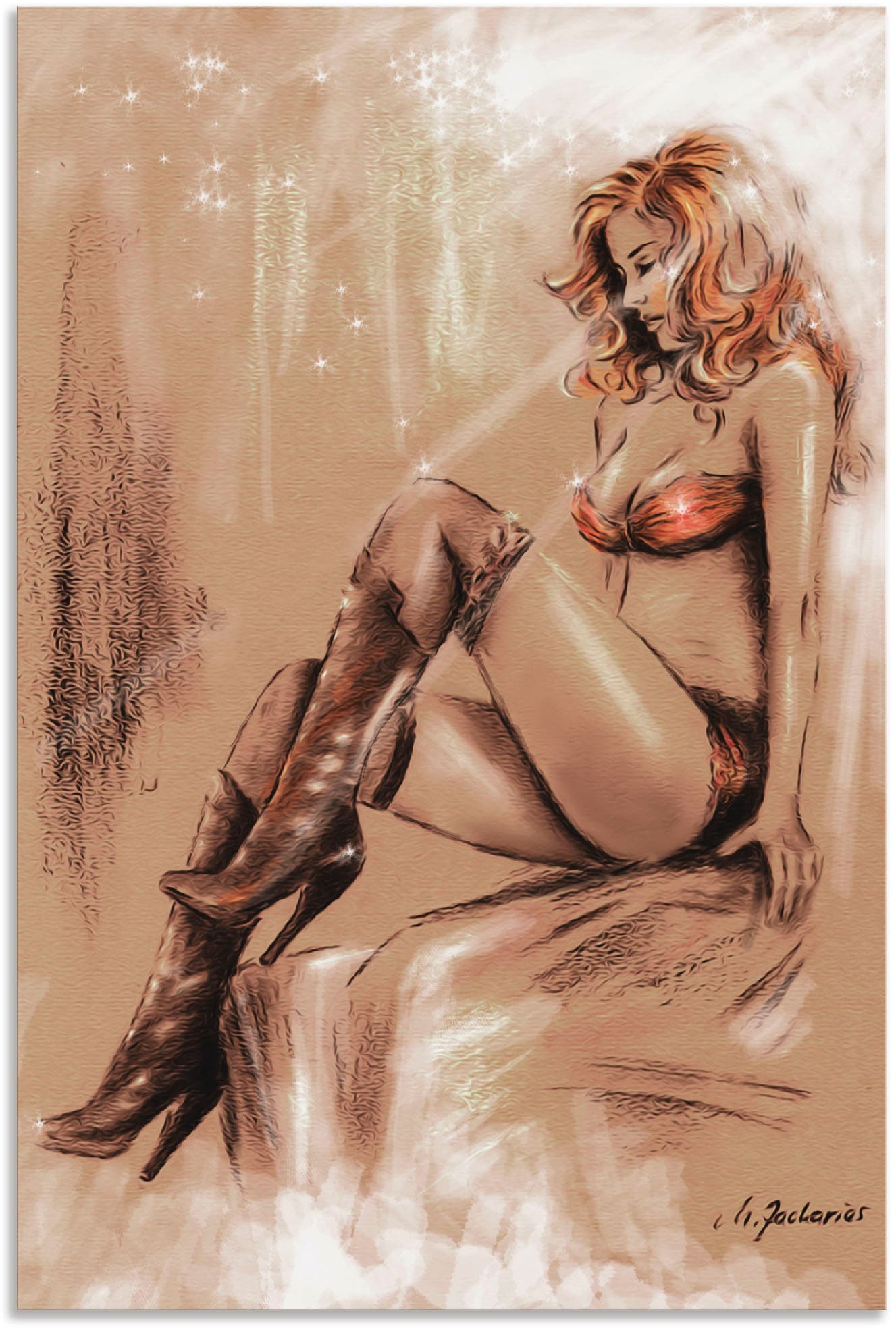 Artland Paveikslas »High heels im Licht« Frau ...