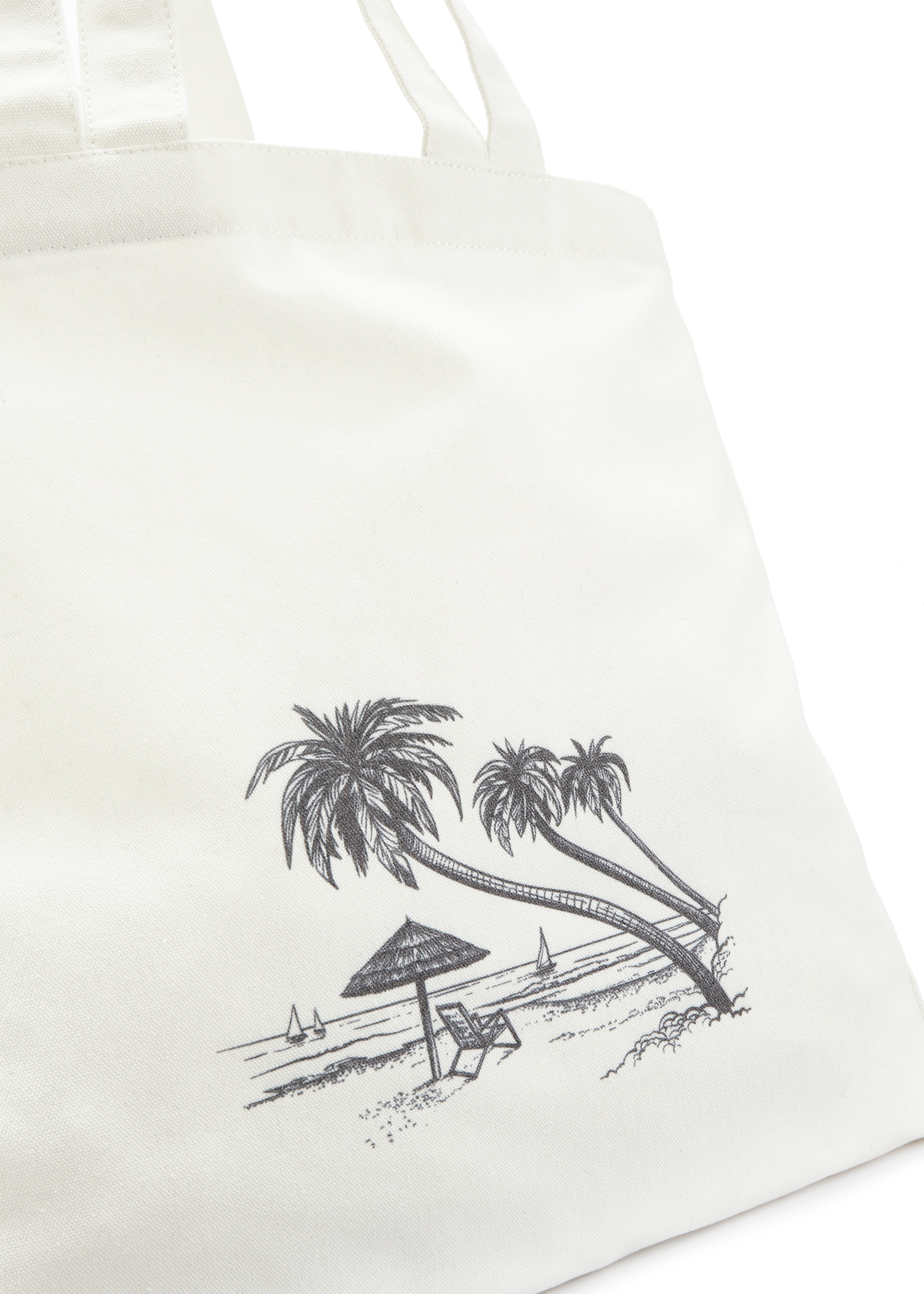 Vivance Shopper »Strandtasche«, Sommertasche, Schultertasche mit Palmenmotiv VEGAN