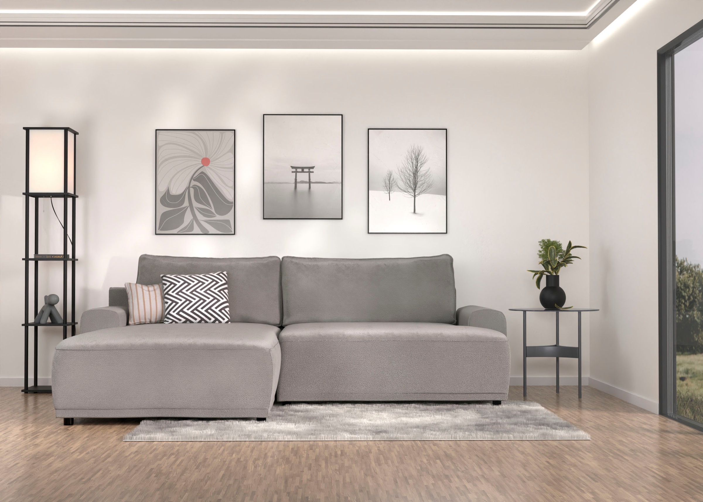 TRENDMANUFAKTUR Ecksofa "Fordon, Schlafsofa mit Bettkasten, Couch in L-Form günstig online kaufen