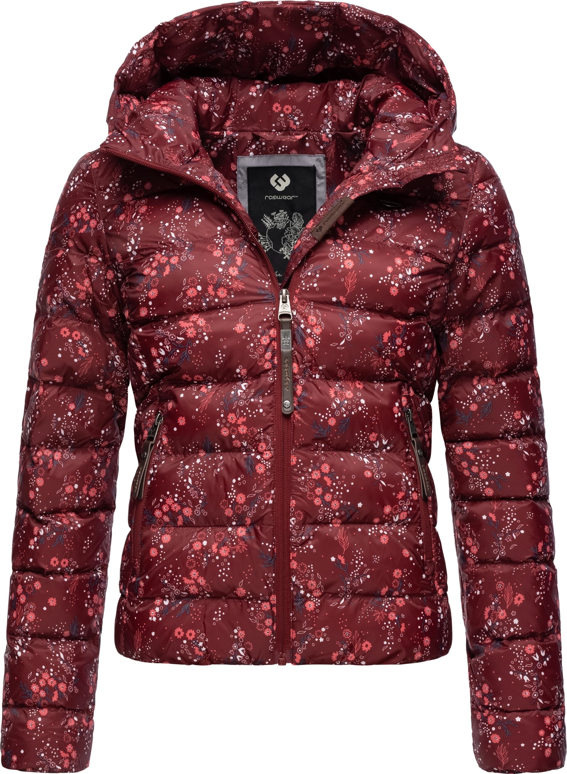 Ragwear Geblümte Winterjacke mit bestellen Steppjacke Kapuze, | BAUR für »Tiasa«, Kapuze mit