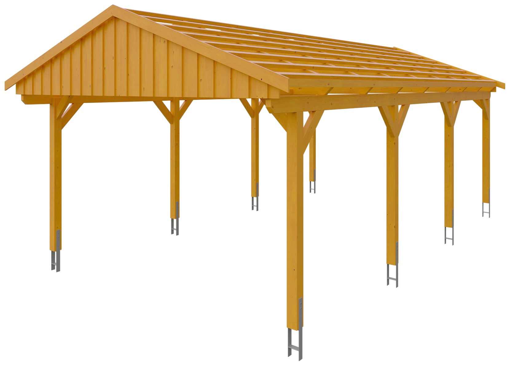 Skanholz Einzelcarport »Fichtelberg«, hellbraun, mit Dachlattung