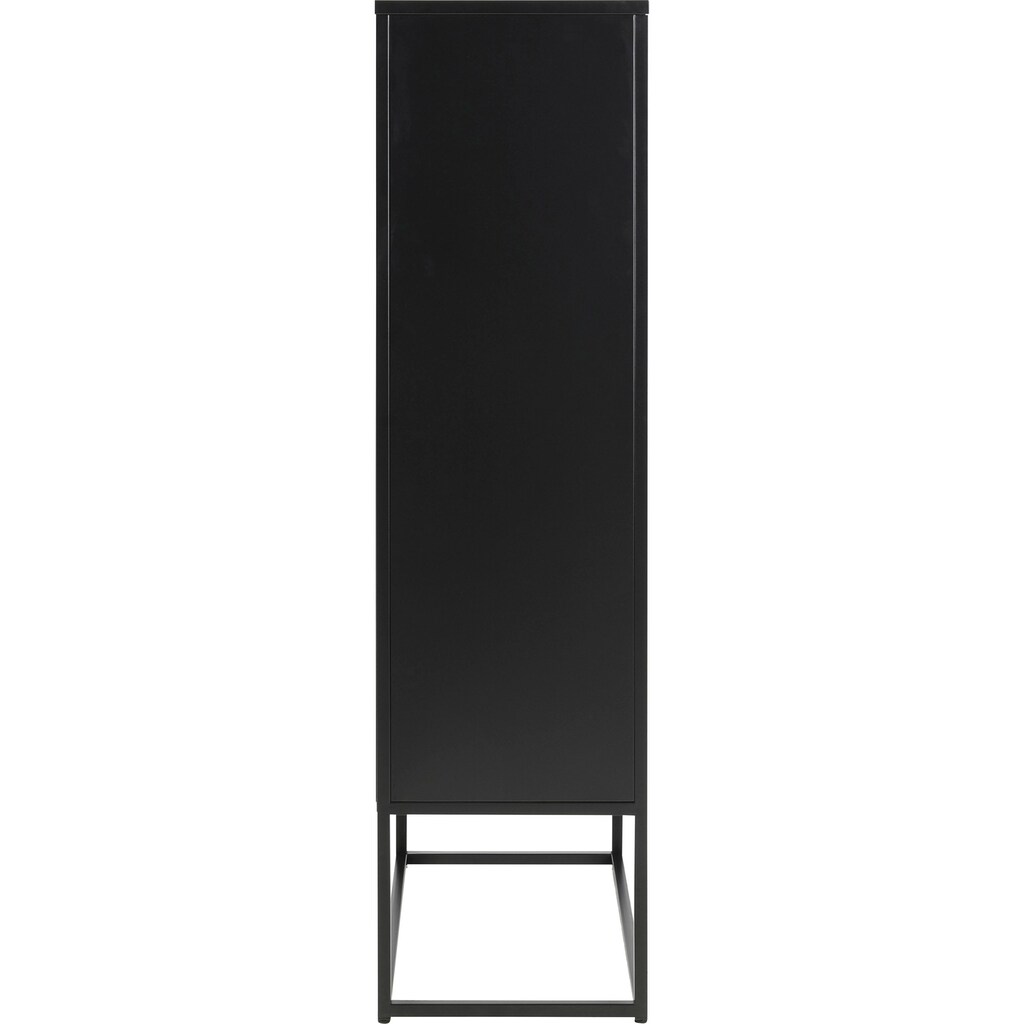 ACTONA GROUP Türregal »Vilho«, Türregal, aus Schwarzem Metall mit 2 Türen Höhe 150, Breite 80cm