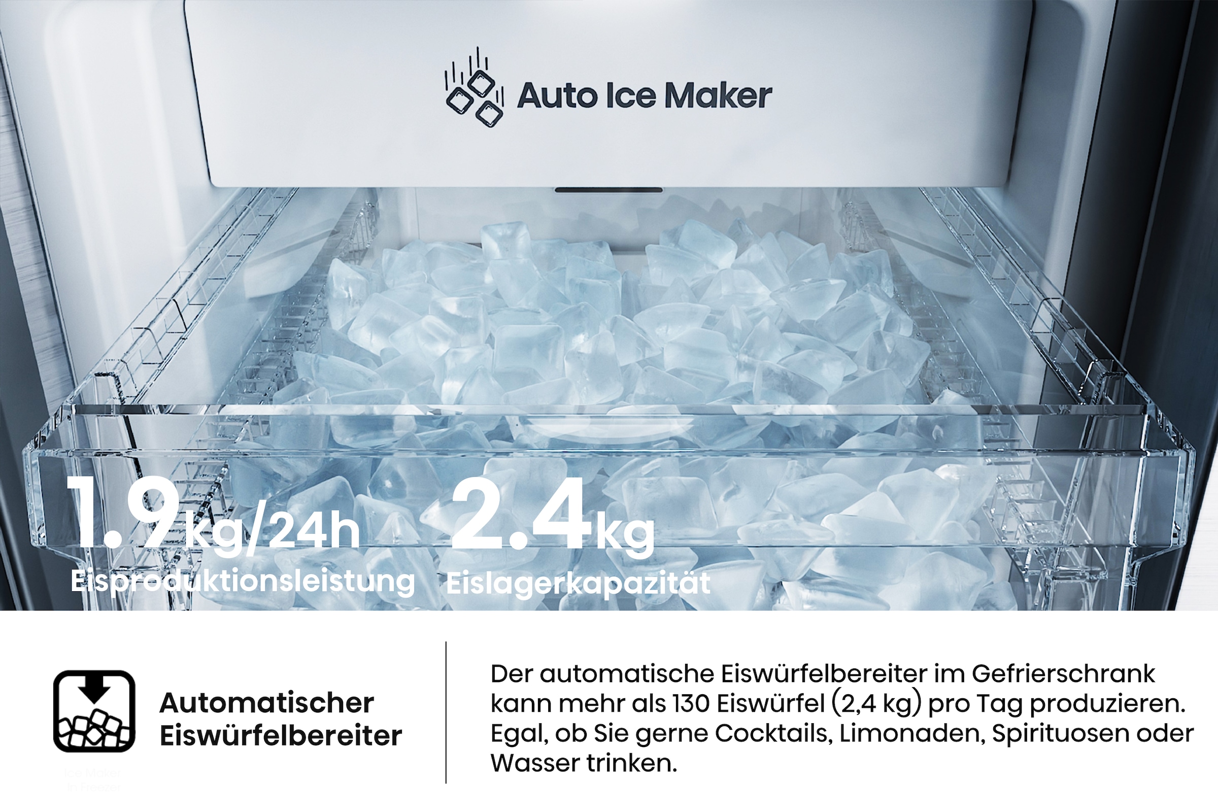 Hisense Multi Door »RQ5P470SYID«, Wasser-/Eisspender