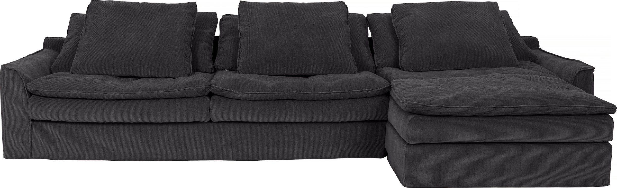 Big-Sofa »Sake«, mit 6 Kissen, abnehmbarer Hussenbezug, Kissen mit Federn gefüllt