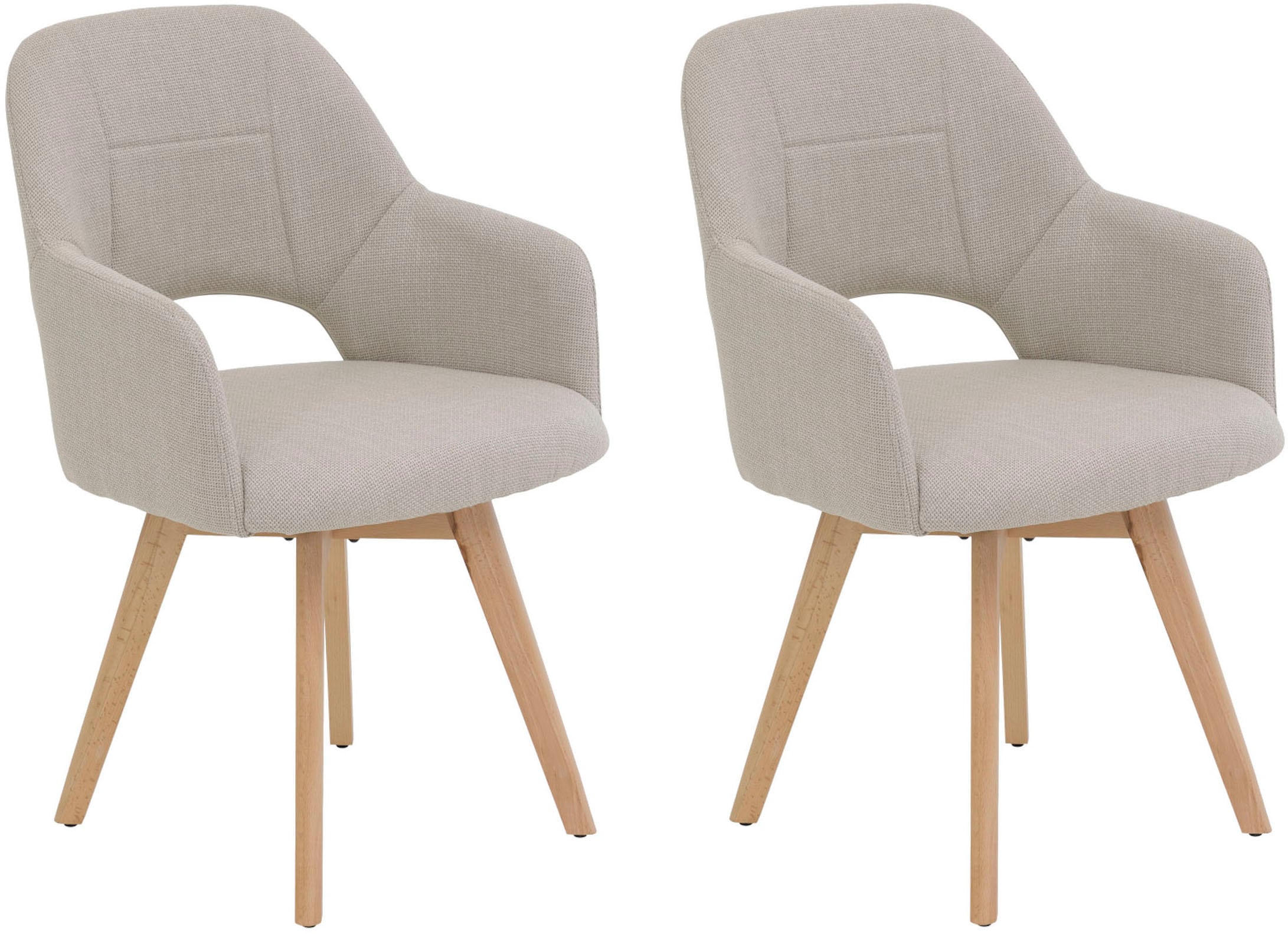 HELA 4-Fußstuhl "STADE" (Set) 2 Stk.360 drehbar,Massivholz 4-Fuß,Armlehnen, günstig online kaufen