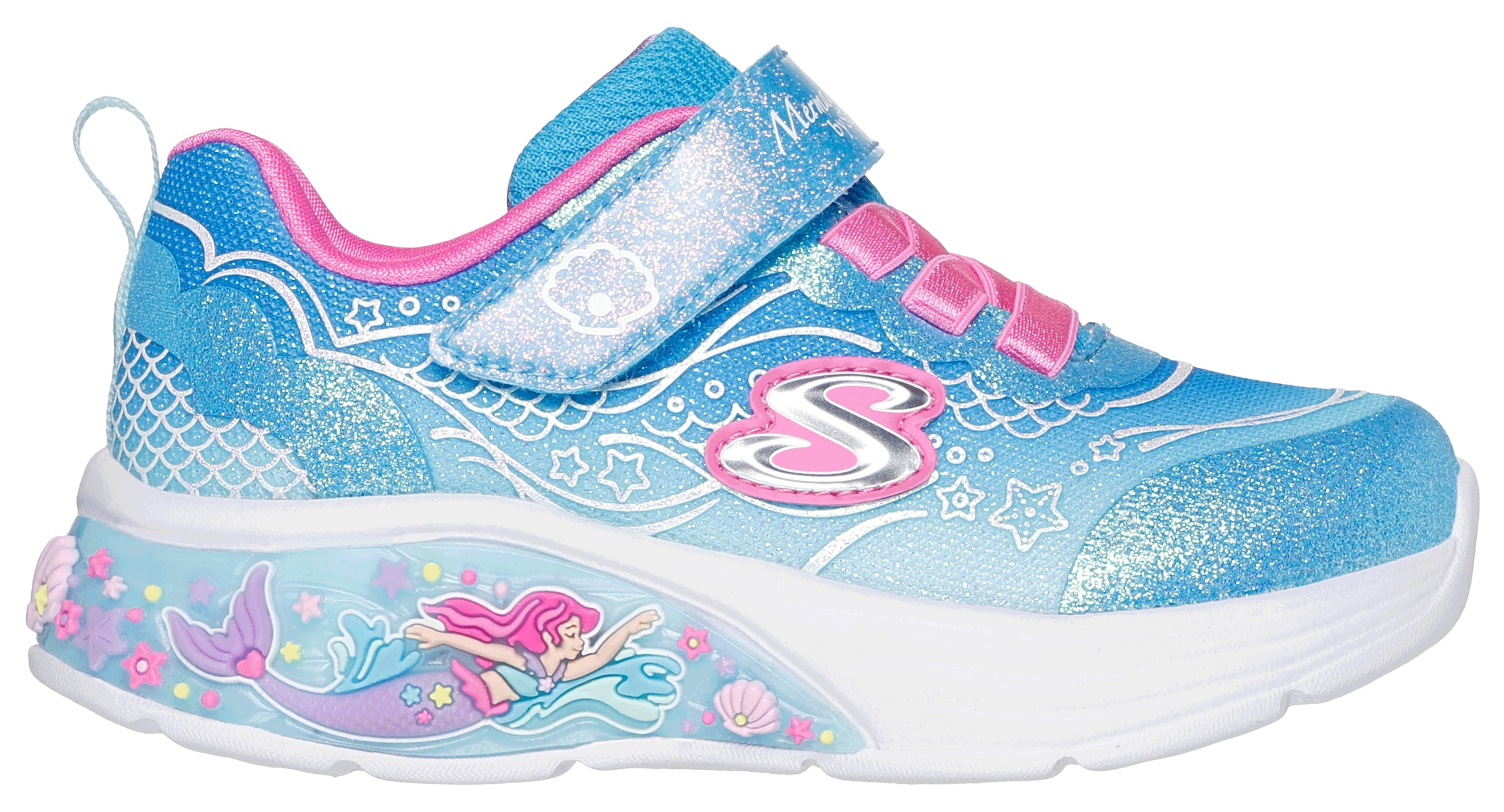 Skechers Sneaker »MY DREAMERS«, Blink,-Klettschuh, Meerjungfraudesign, Größenschablone zum Download