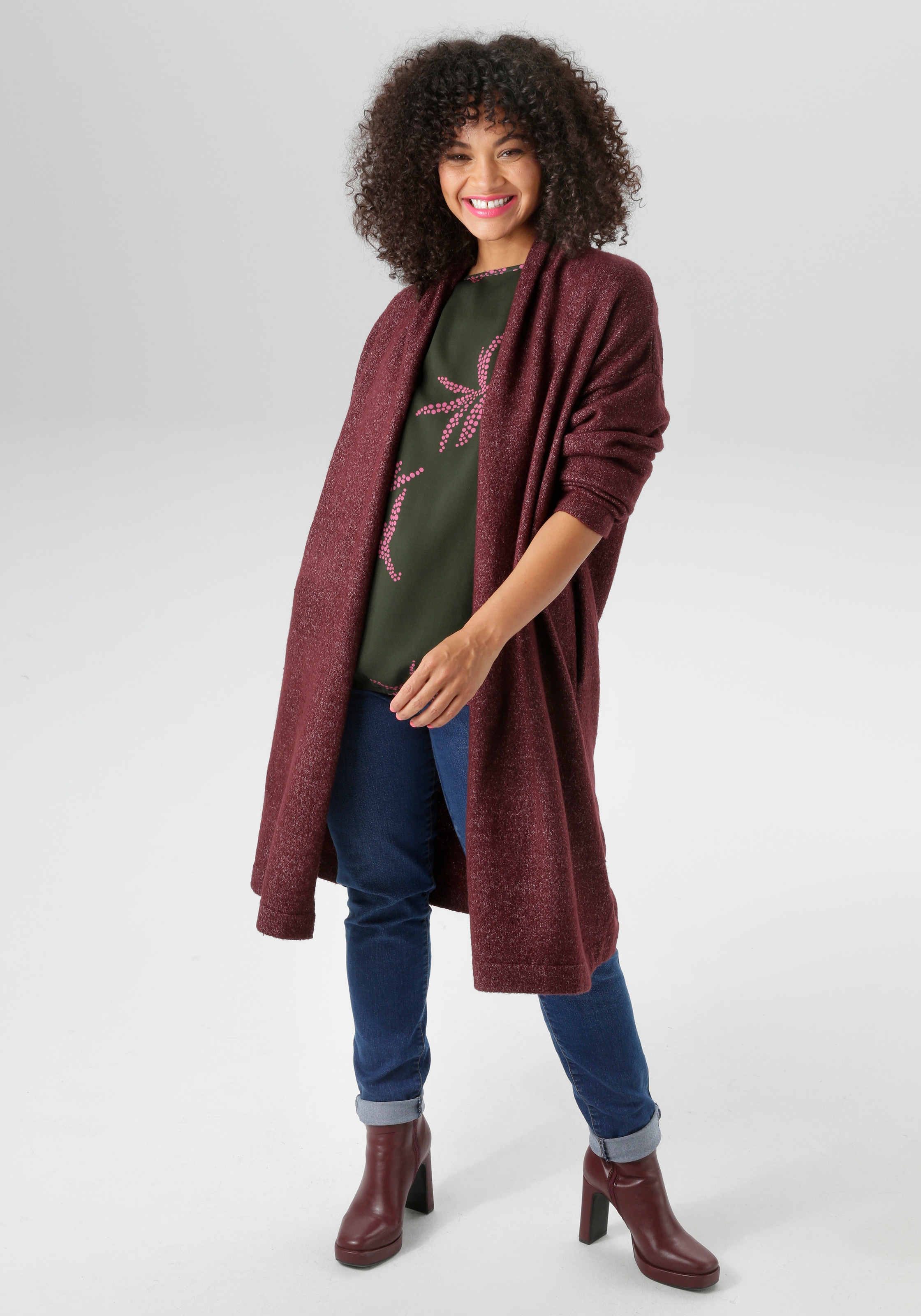 Aniston PLUS Strickjacke, in kuscheliger Qualität - NEUE KOLLEKTION günstig online kaufen