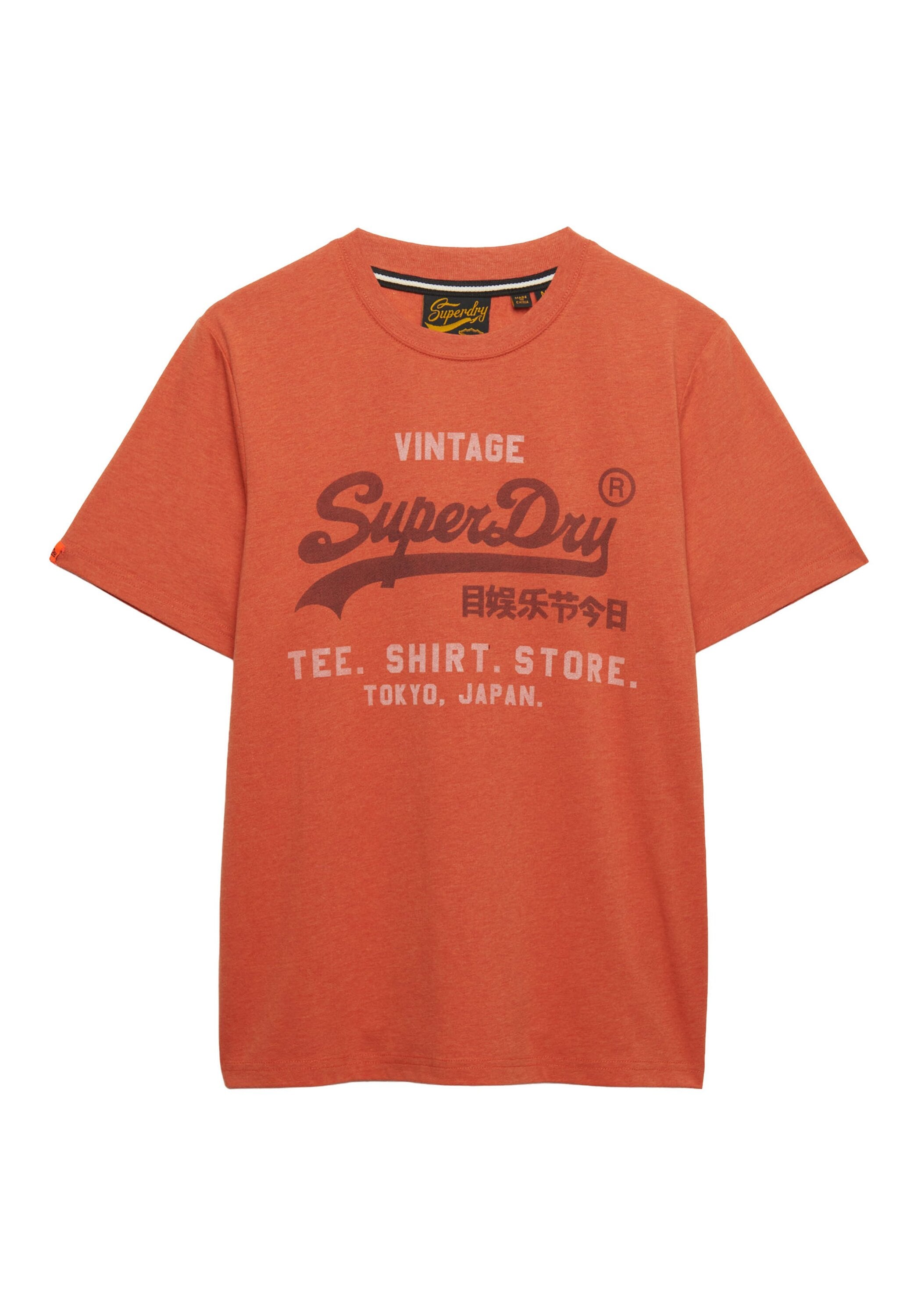 Superdry Vl Heritage Relaxed Short Sleeve T-Shirt Rust Orange Marl M
