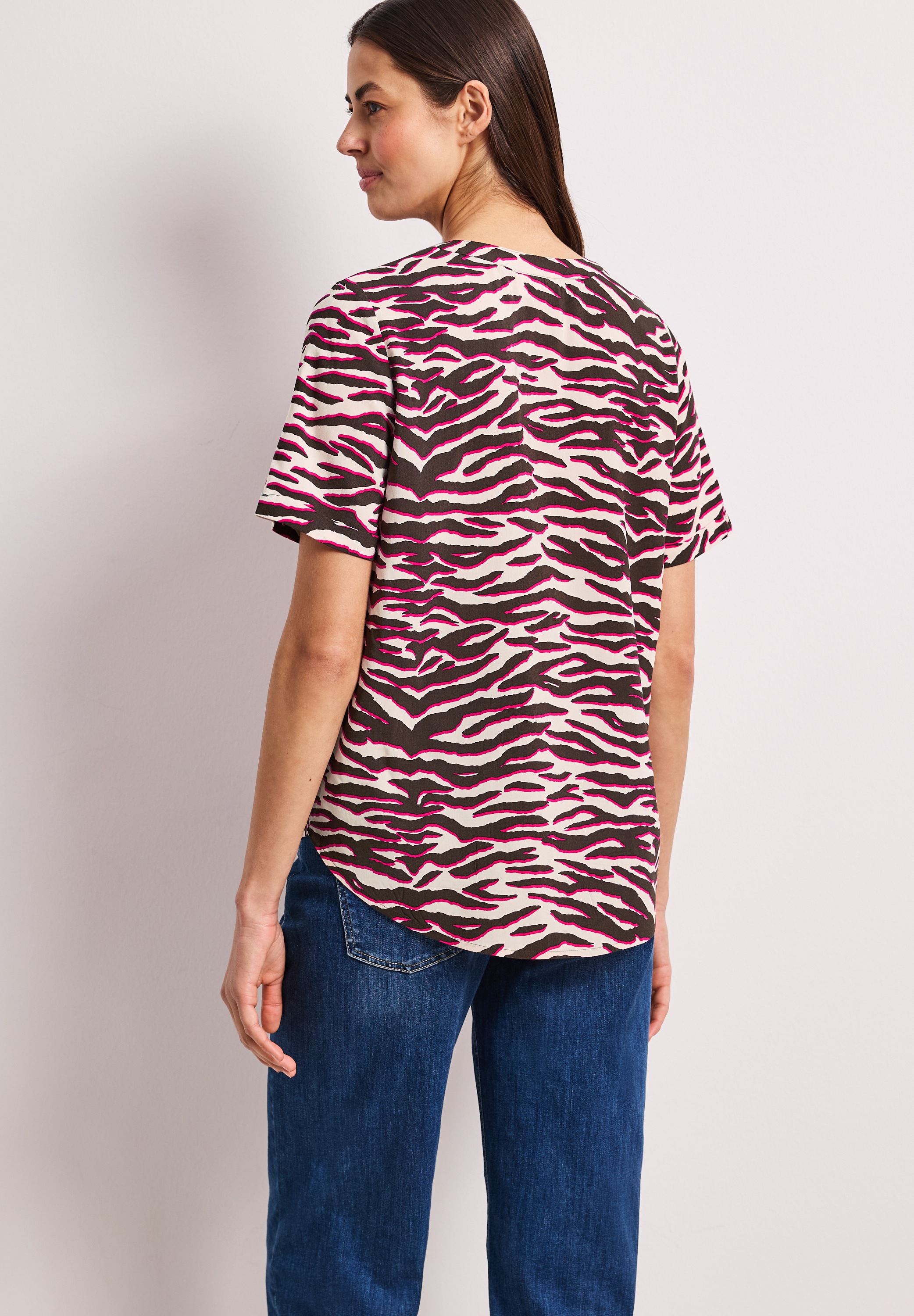 STREET ONE Kurzarmbluse aus softer Viskose günstig online kaufen