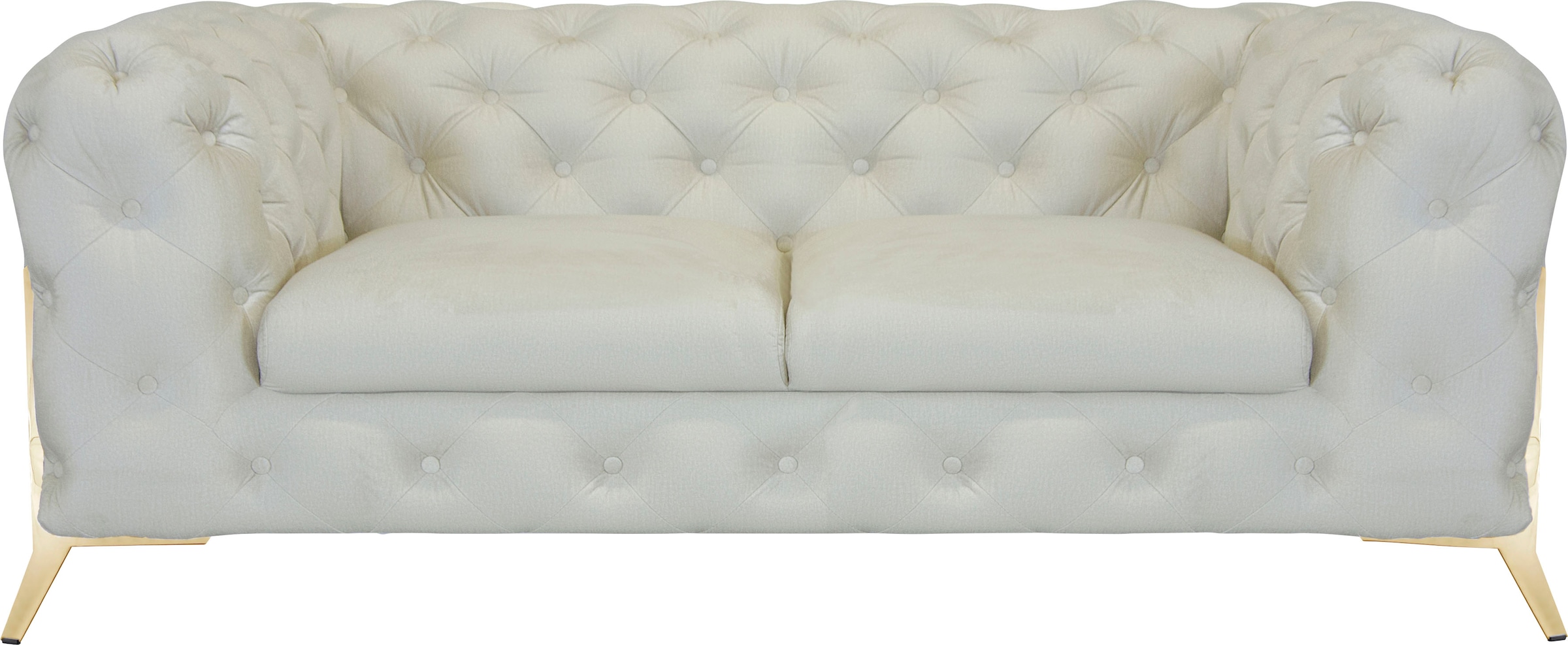 Leonique Chesterfield-Sofa "Amaury", aufwändige Knopfheftung, moderne Chesterfield Optik, Fußfarbe wählbar