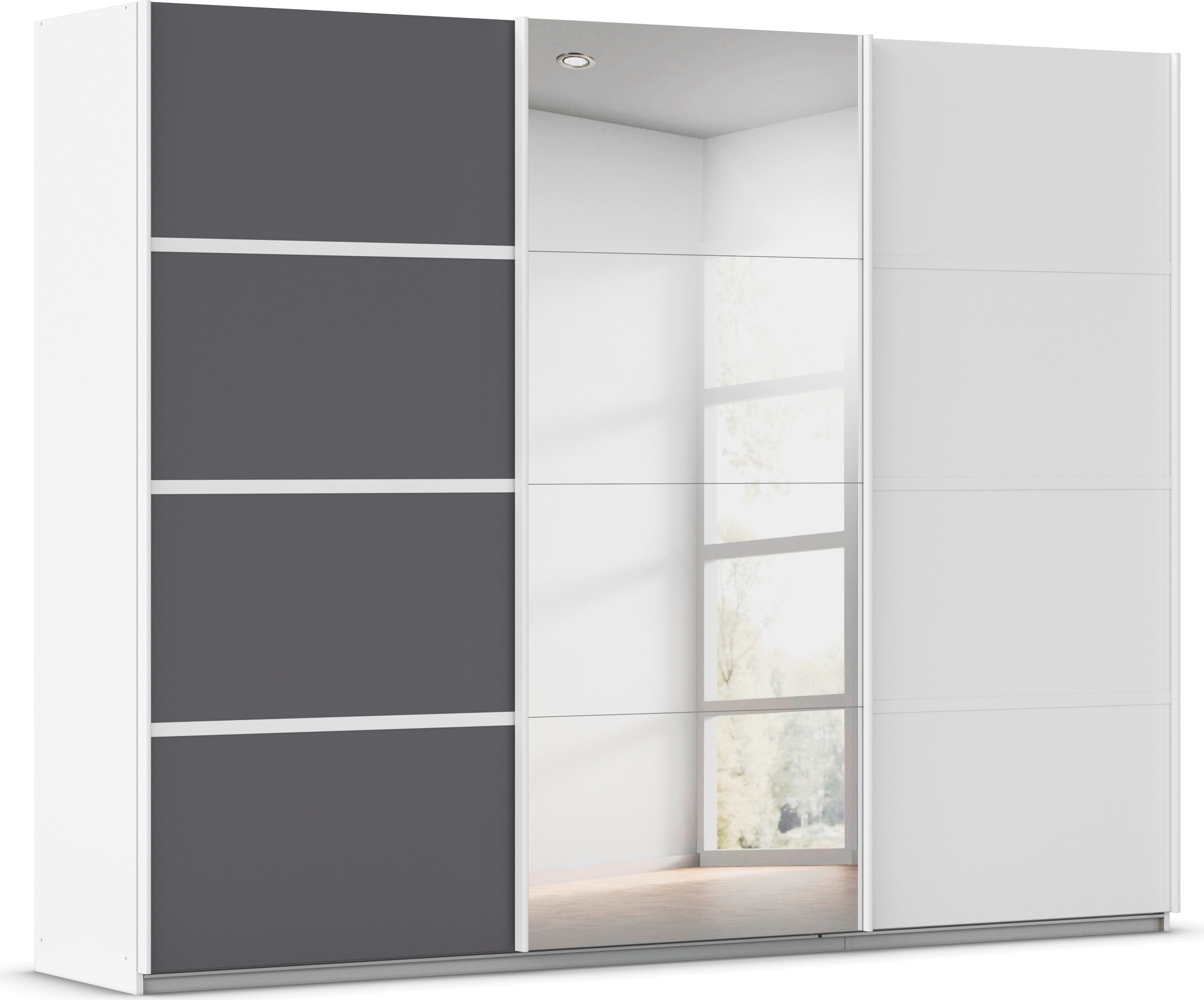 OTTO home Kleiderschrank "Mehrzweckschrank Aktenschrank Möbel Mietswohnung Schlafzimmer AVOLA" 3 verschiedene Ausstattungen BASIC/CLASSIC/PREMIUM (inkl. SOFT-CLOSE), mit eleganten Zierleisten in Chrom, Schwarz oder Weiß MADE IN GERMANY