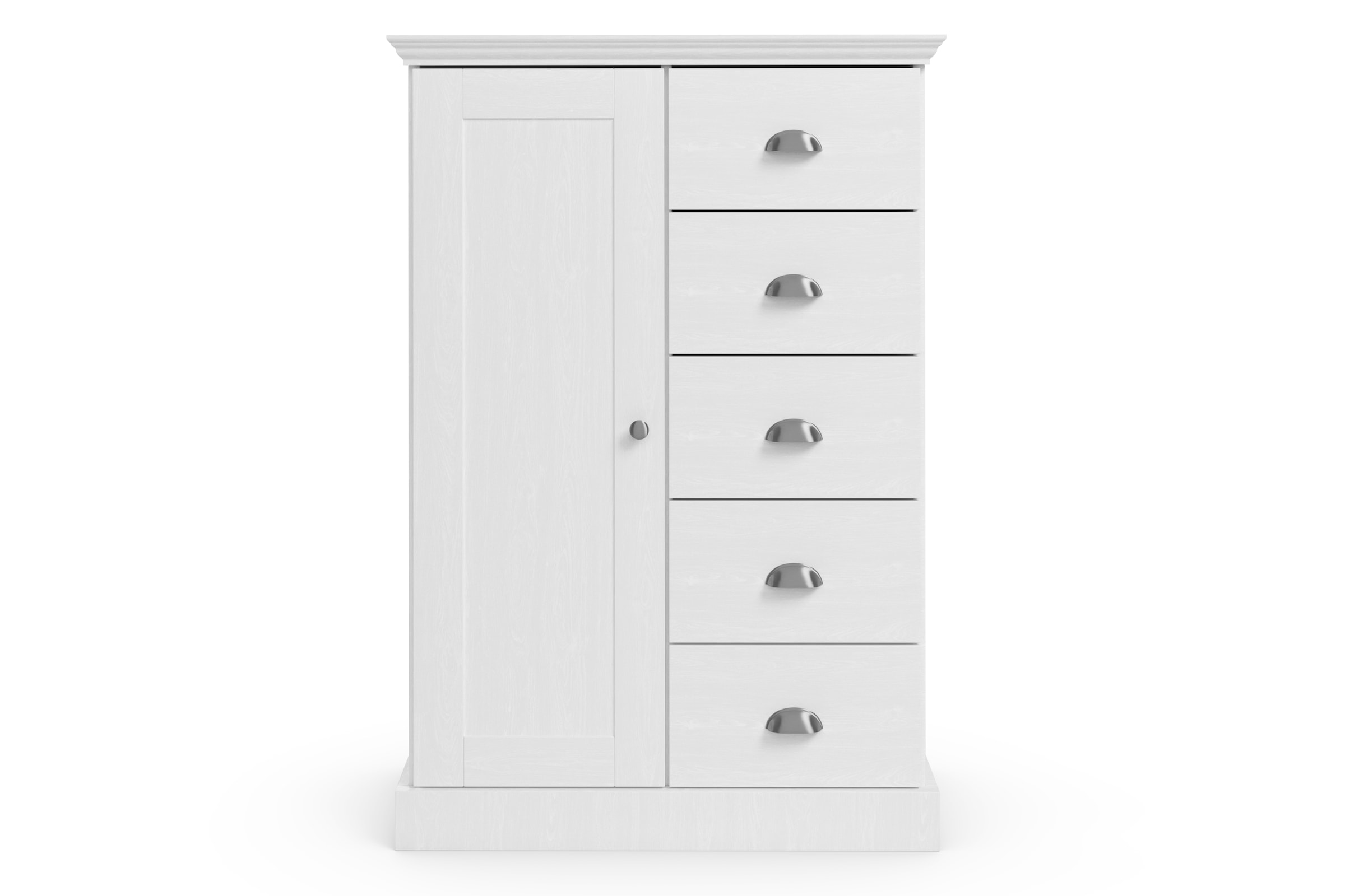 Home affaire Kommode »Motala«, 5 Schubladen und 2 verstellbare Einlegeböden, Breite 75cm, Höhe 110cm