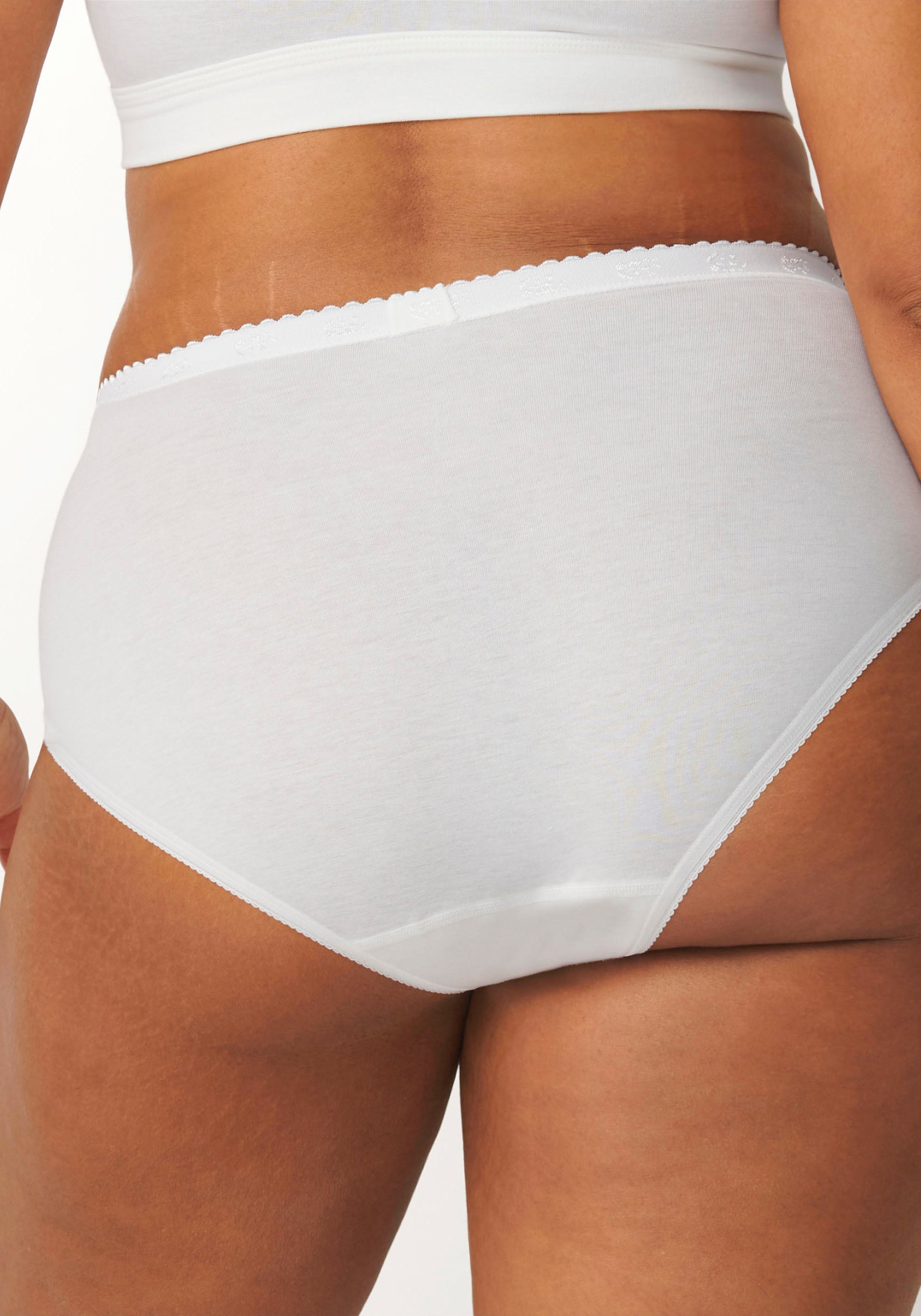sloggi Slip »Chic Midi 4P«, (4er Pack), mit elastischen Spitzeneinsätzen