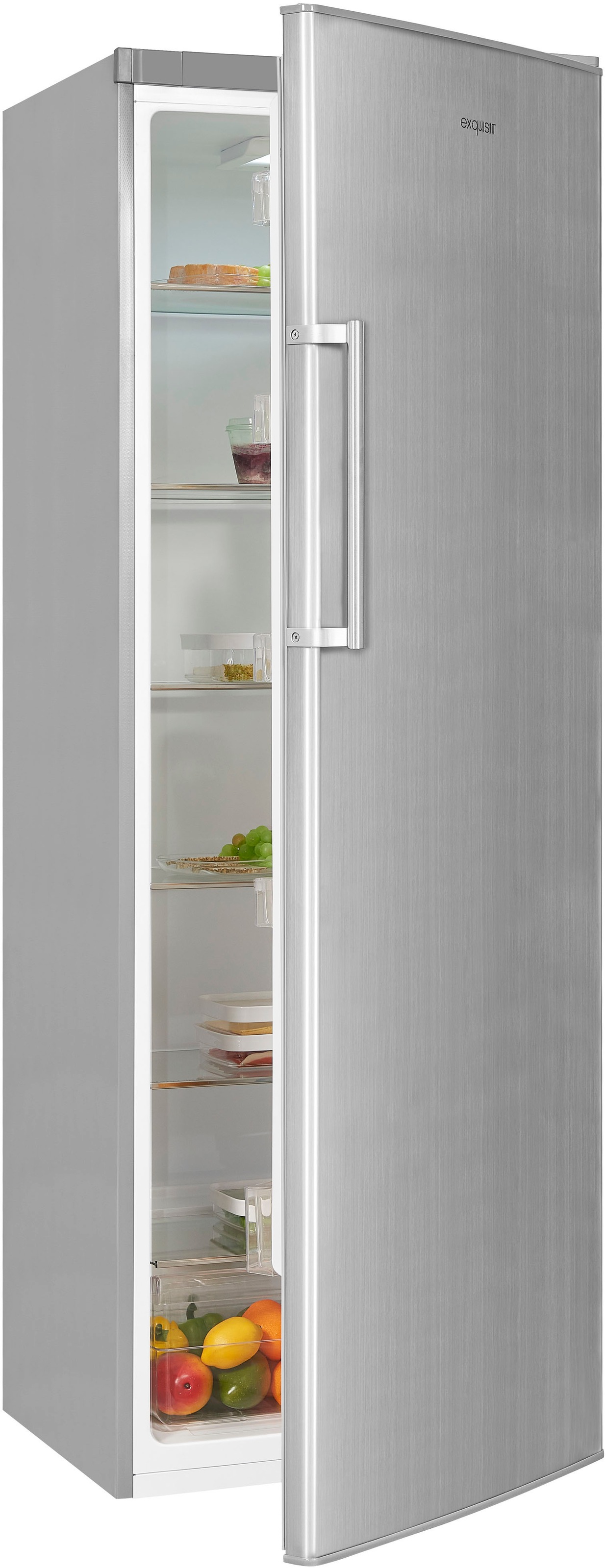 exquisit Vollraumkühlschrank »KS350-V-H-040D inoxlook«