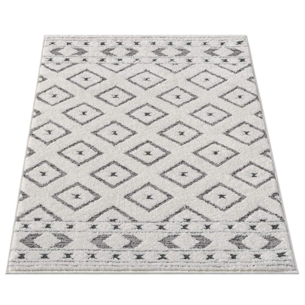 Carpet City Teppich »LOUNGE 9999«, rechteckig, 15 mm Höhe, Kurzflor-Teppich Modern, Hoch-Tief-Struktur, Wohnzimmer, Schlafzimmer