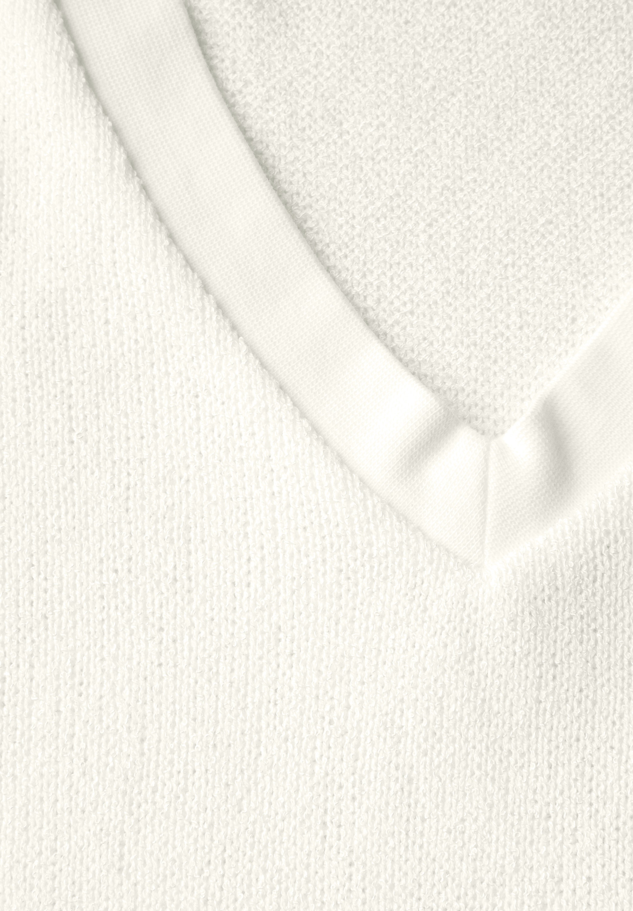 STREET ONE T-Shirt, im Strick-Look mit V-Ausschnitt