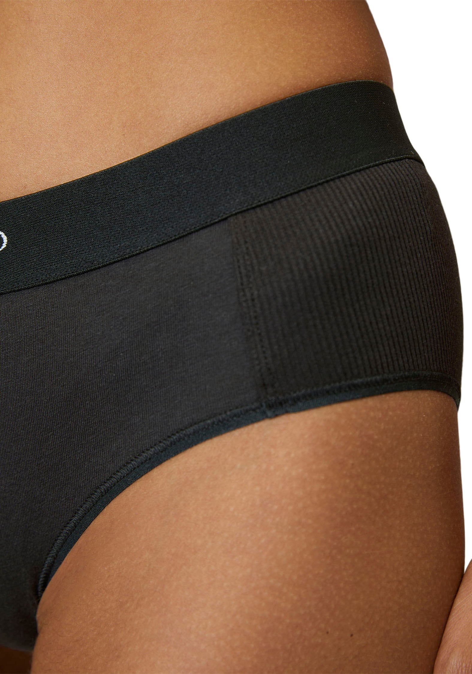 Marc O'Polo Panty »Iconic Rib woven«, (2er Pack), mit breitem Logobund