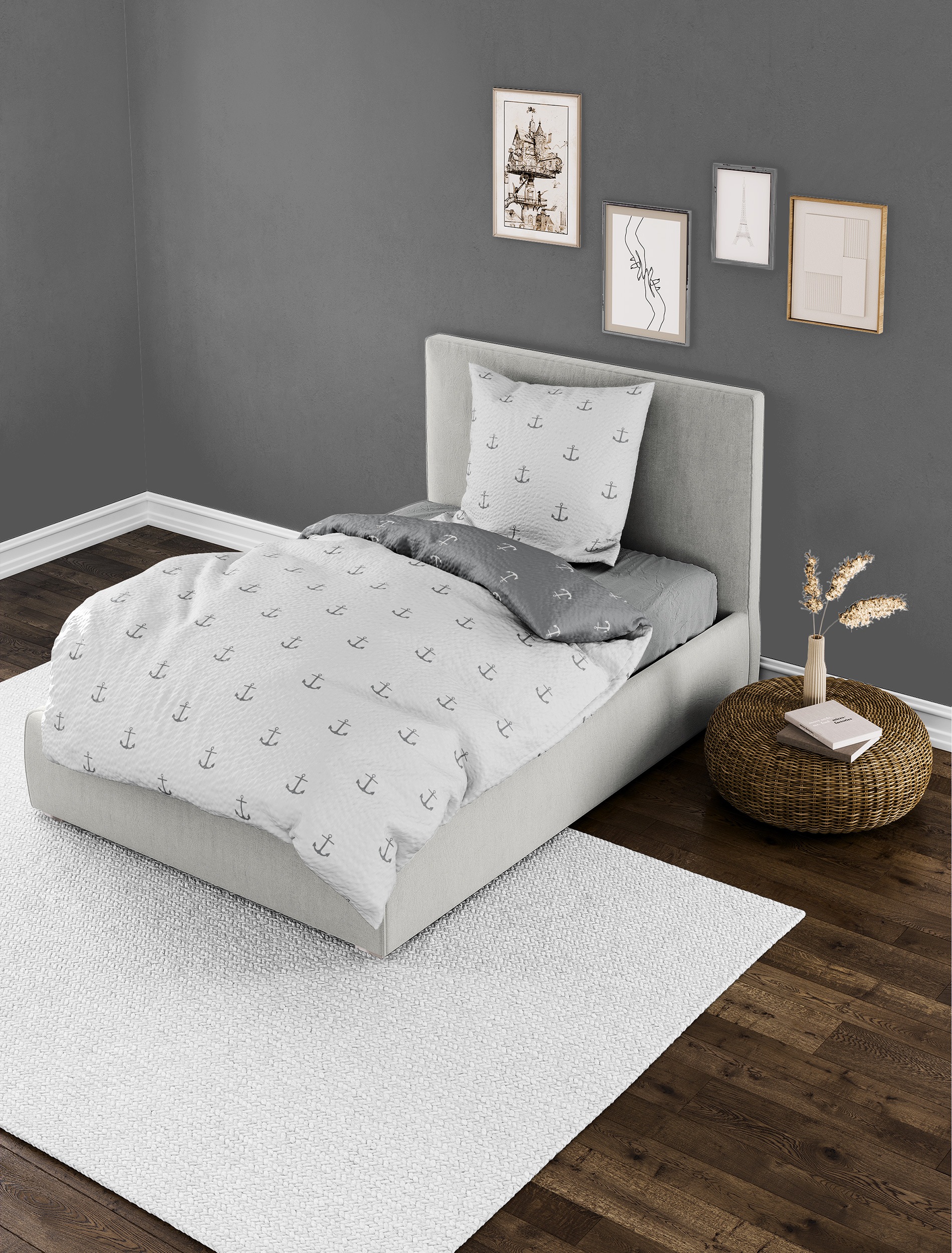 BIERBAUM Bettwäsche "3548" 2 Stk. Seersucker, 100 % Baumwolle, pflegeleicht günstig online kaufen