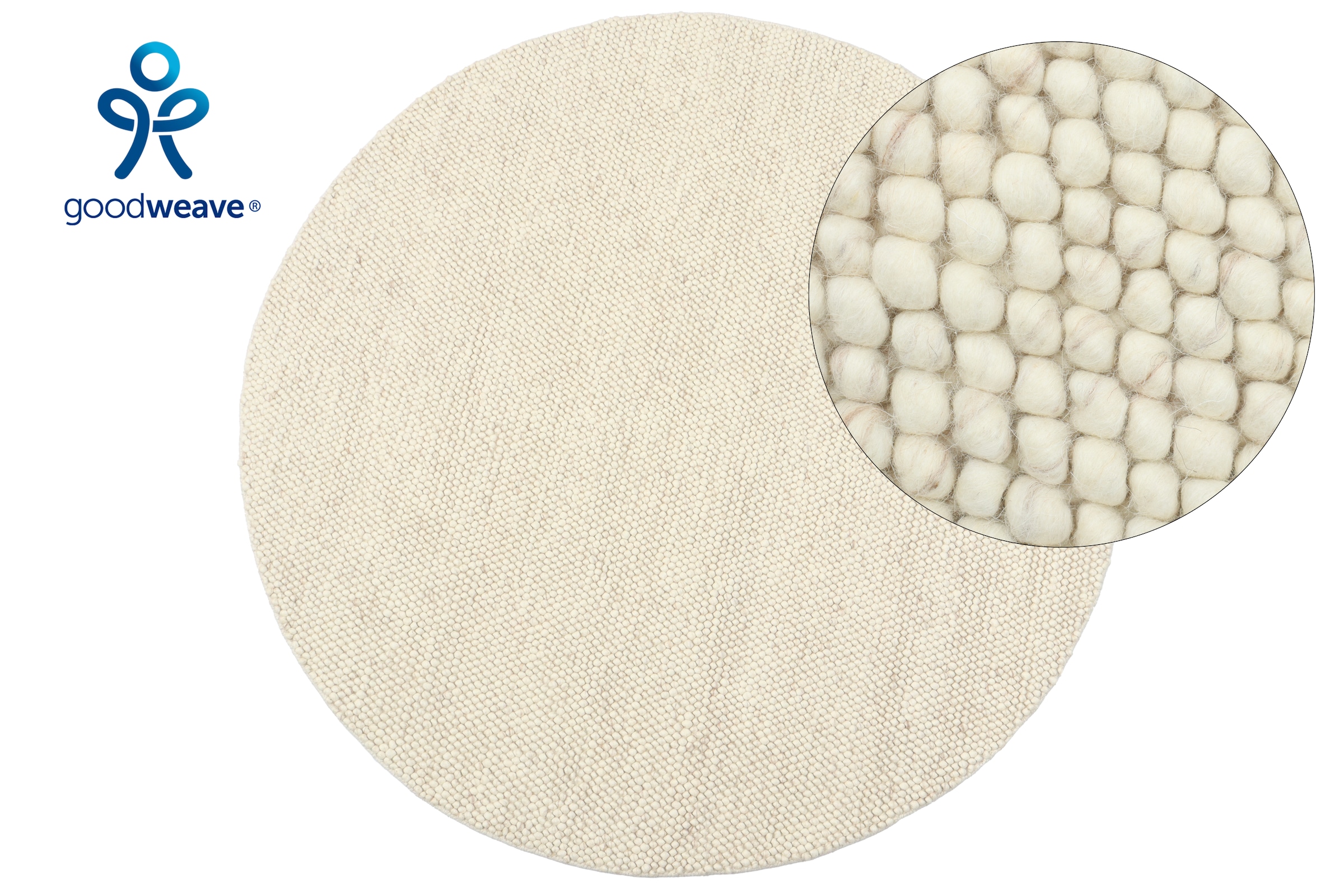 LeGer Home by Lena Gercke Teppich "Ainhoa, handgewebt, Wolle" rund 12 mm Hö günstig online kaufen