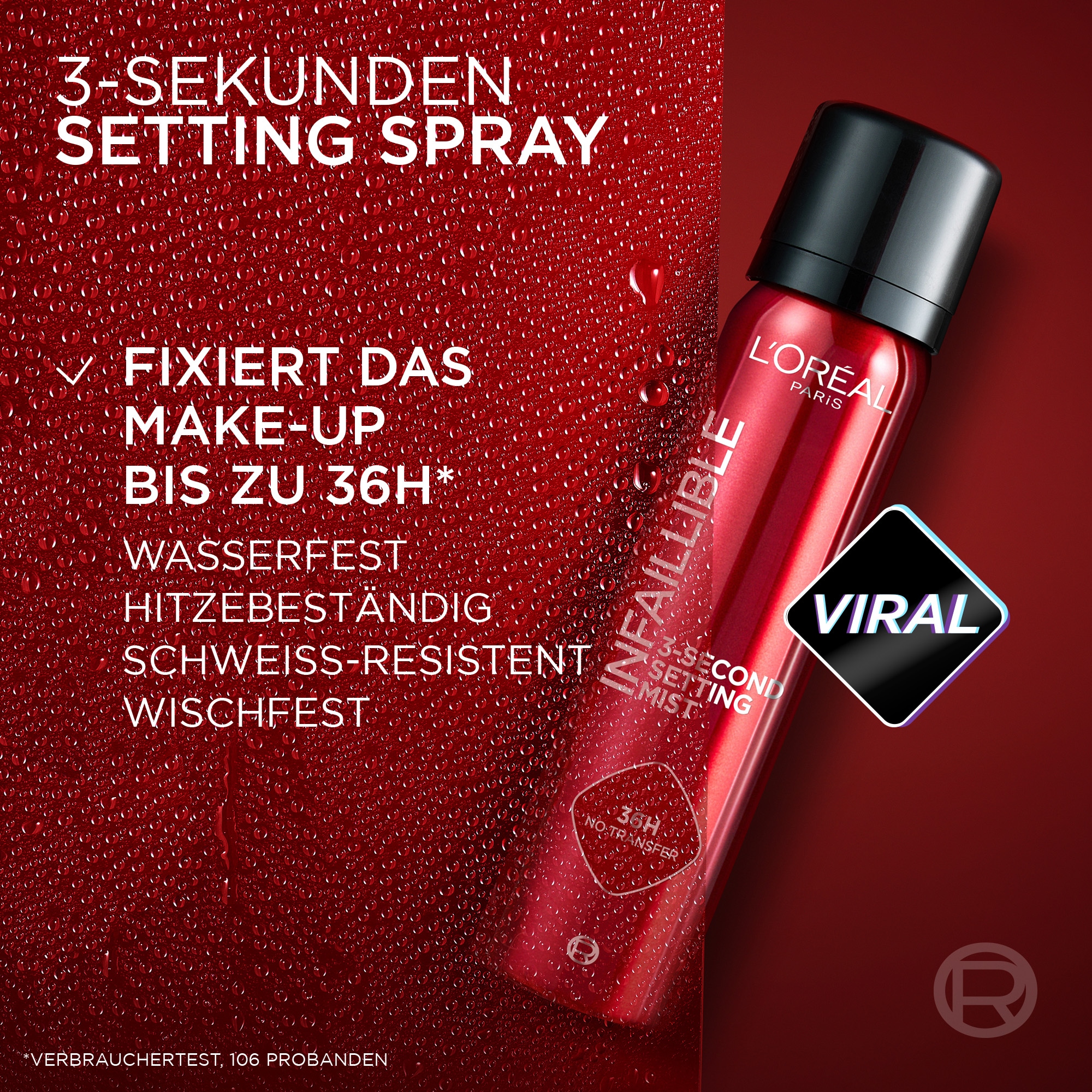 L'ORÉAL PARIS Gesichtsspray »L'Oréal Paris Infaillible 3-Second Setting Mist XXL«