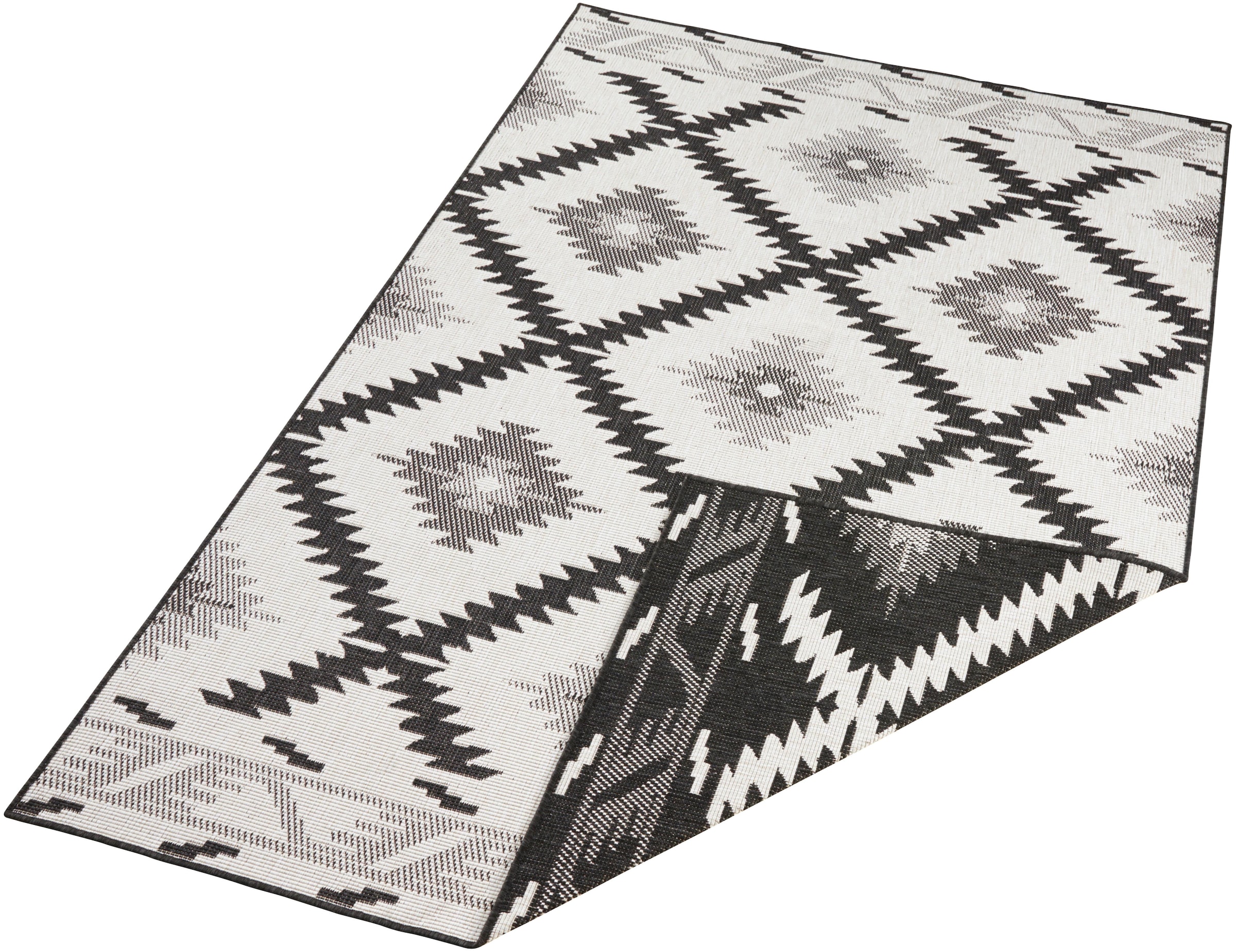 NORTHRUGS Teppich »Malibu Wendeteppich«, rechteckig, 5 mm Höhe, In-& Outdoor, Wetterfest, Balkon, Läufer, Wohnzimmer, Wasserfest