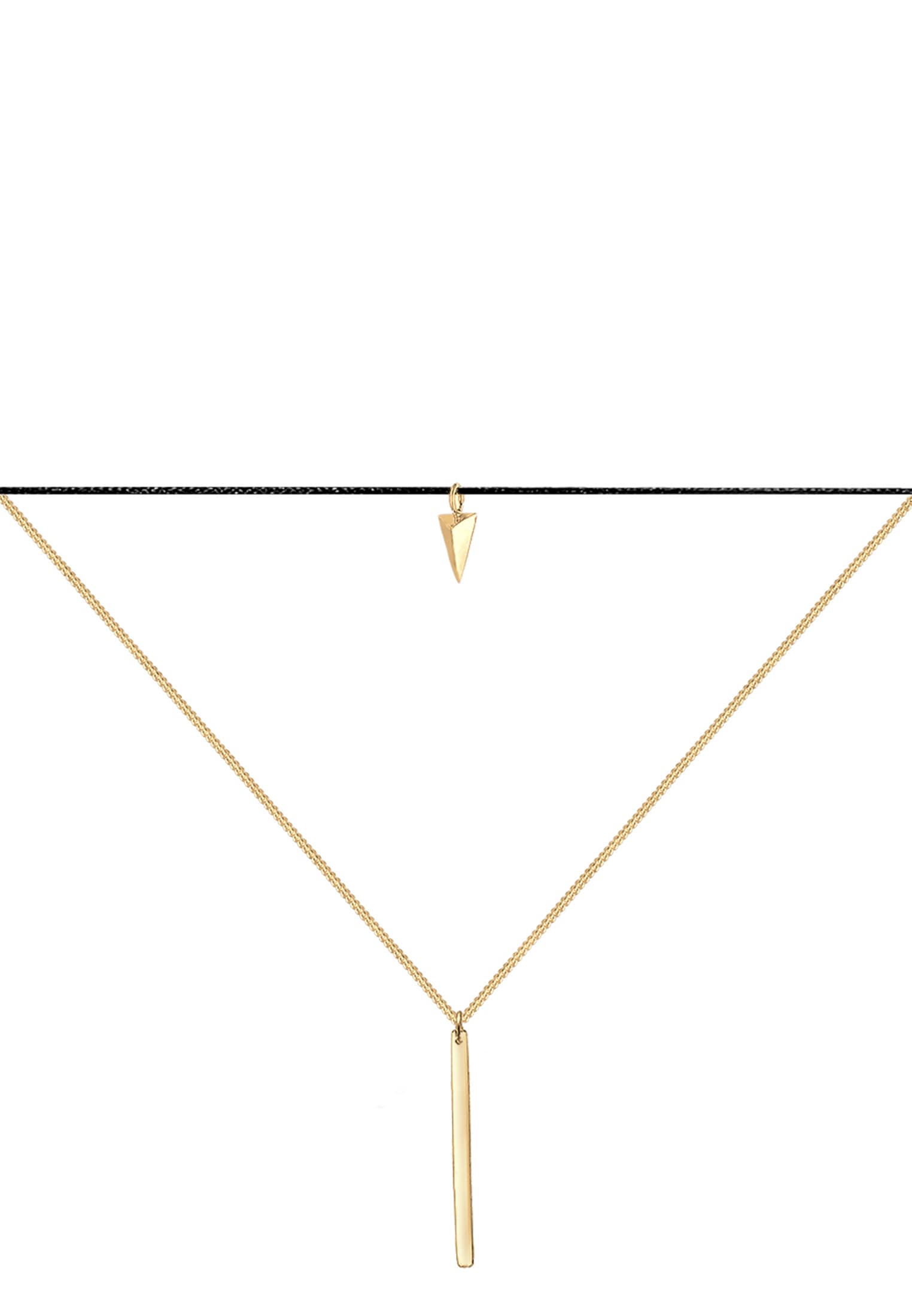 Elli Collier »Choker Layer Anhänger Dreieck 925 Sterling Silber«