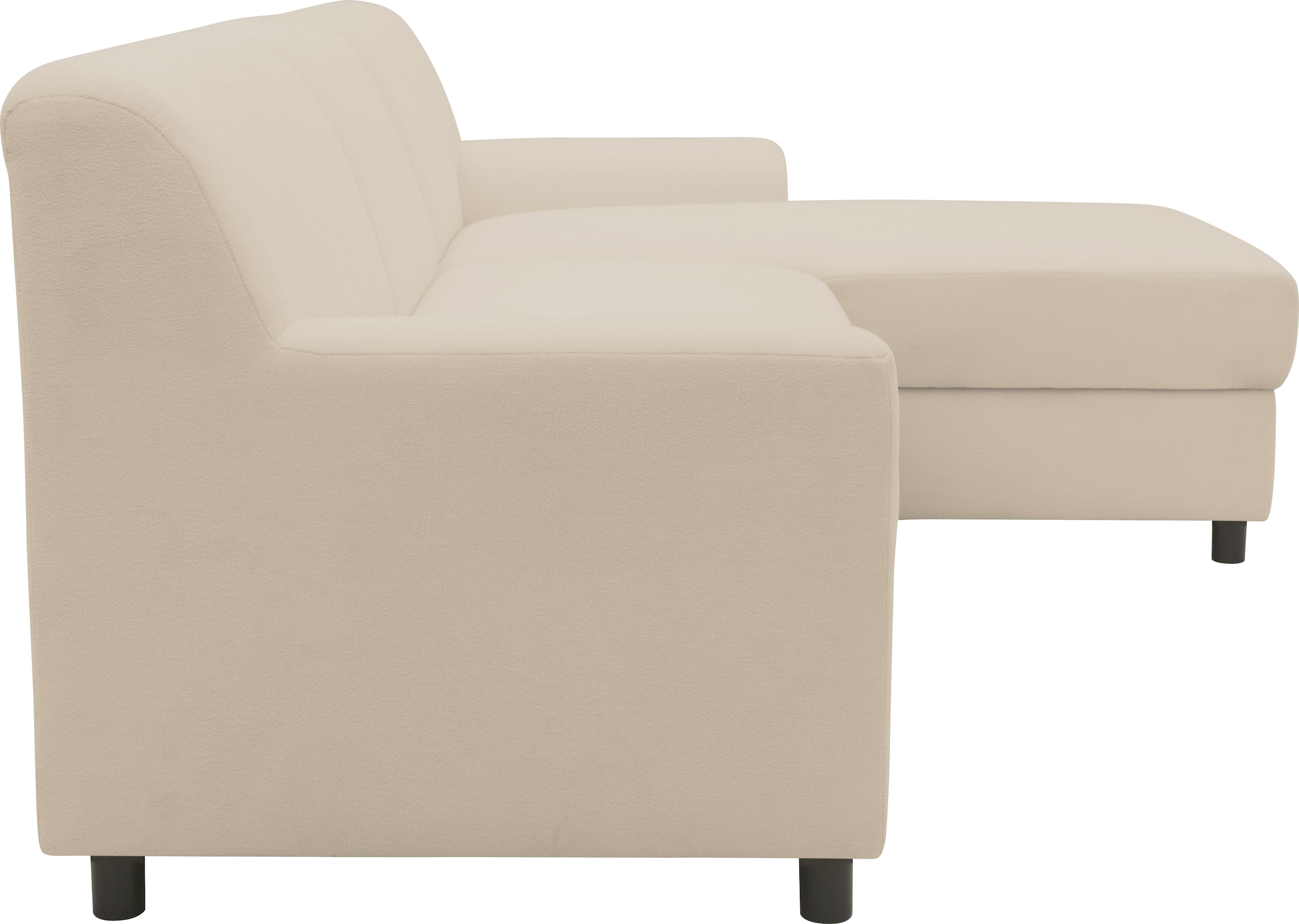 INOSIGN Ecksofa »Turah 2, L-Form, in Cord u. wasserabweisender Microfaser, Federkern«, B/T/H: 241/146/79 cm, incl. Zierkissen, wahlweise mit Bettfunktion