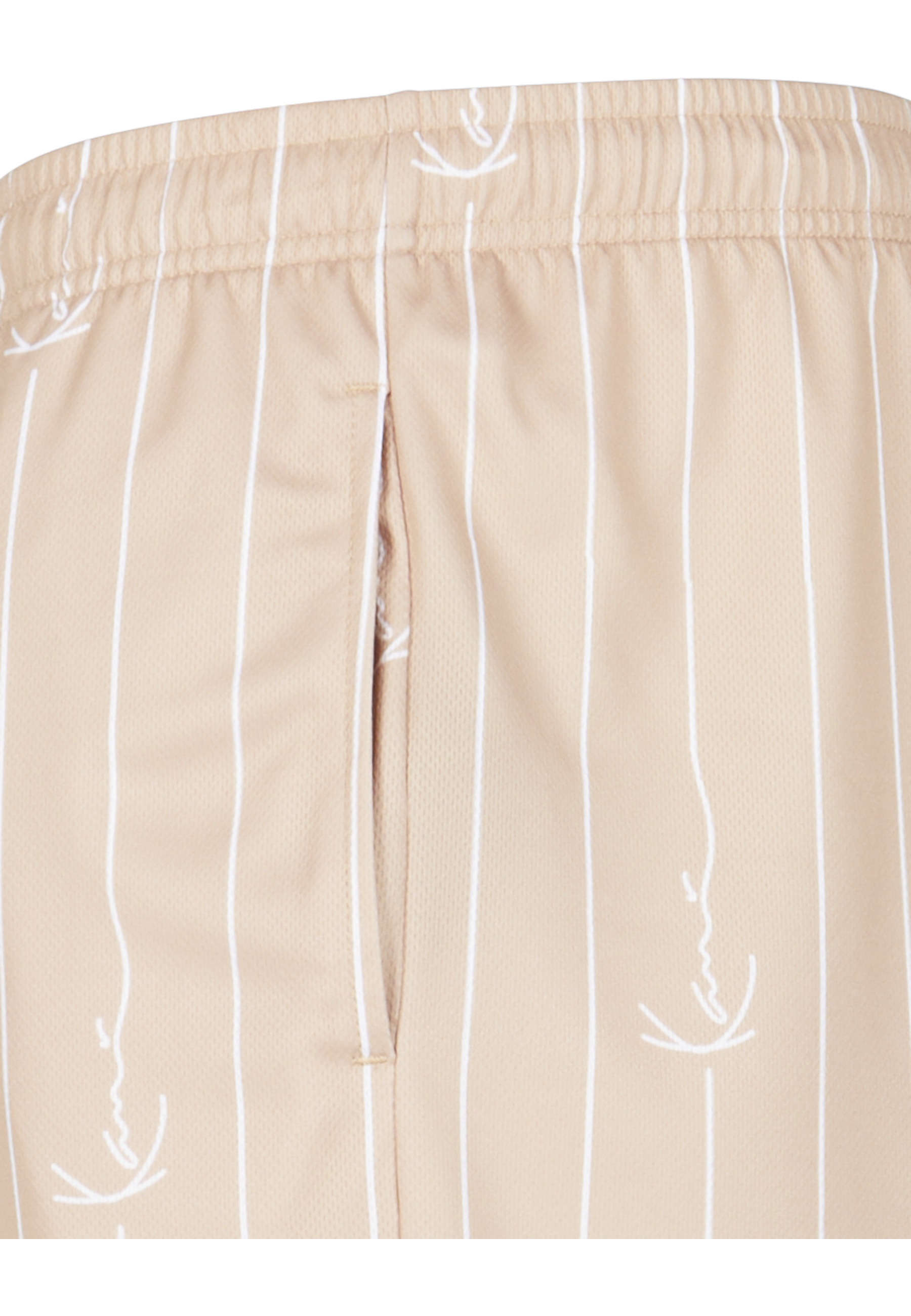 Shorts KARL KANI "Karl Kani Herren", Herren, Gr. L, US-Größen, sand, weiß, 100% Polyester, loose fit, Hosen Shorts 3